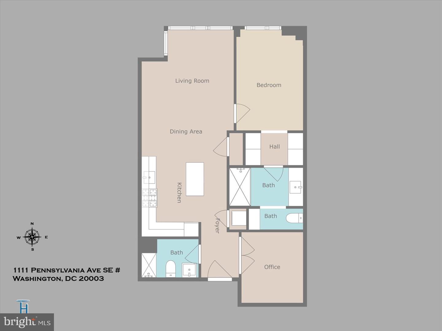 Washington, District of Columbia, 20003, United States, 1 Bedroom Bedrooms, ,2 BathroomsBathrooms,Residential,For Sale,1766672