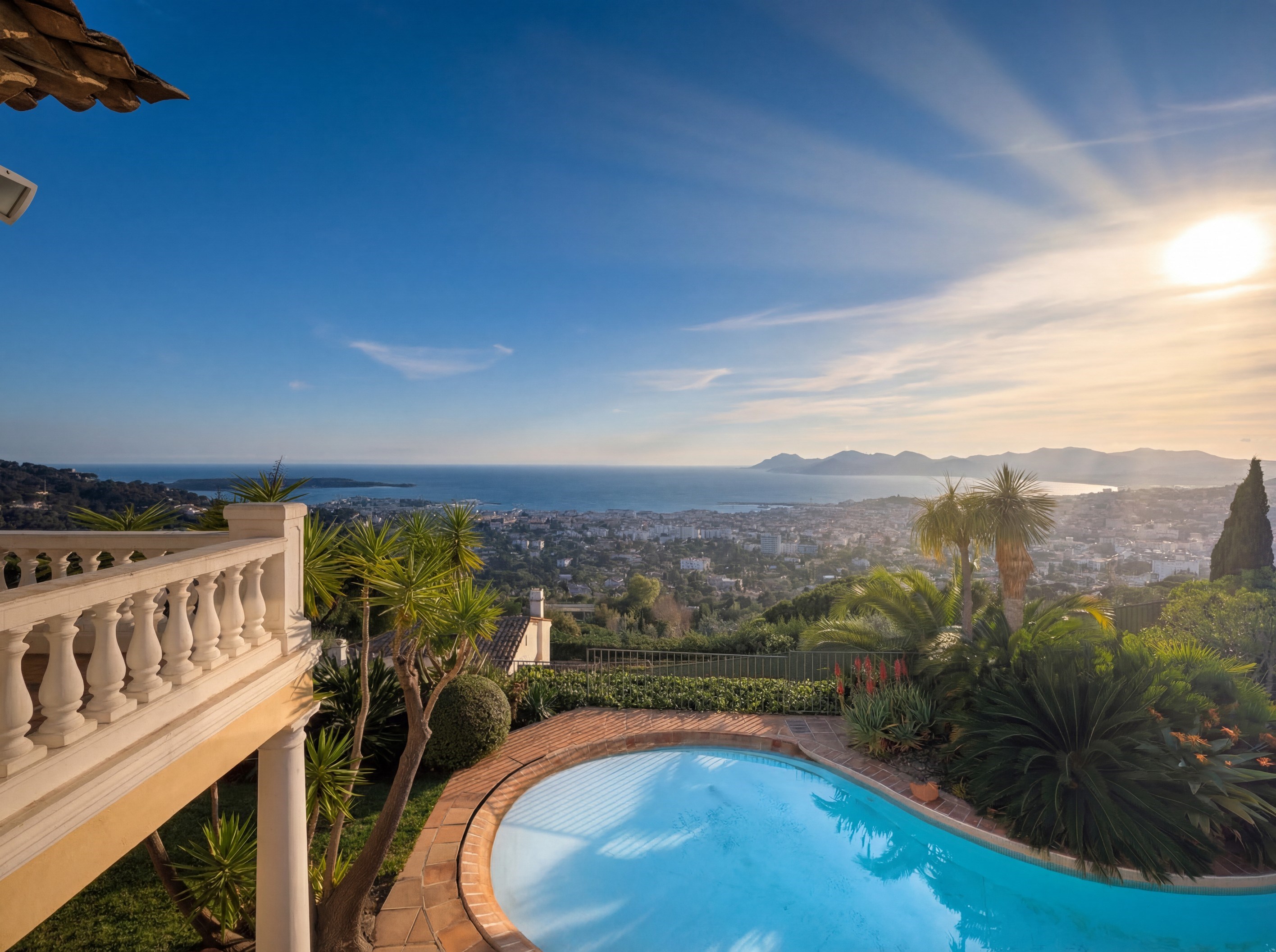  Cannes villa with panoramic sea views over the Bay and Lérins Islands in secure… - 物件實景