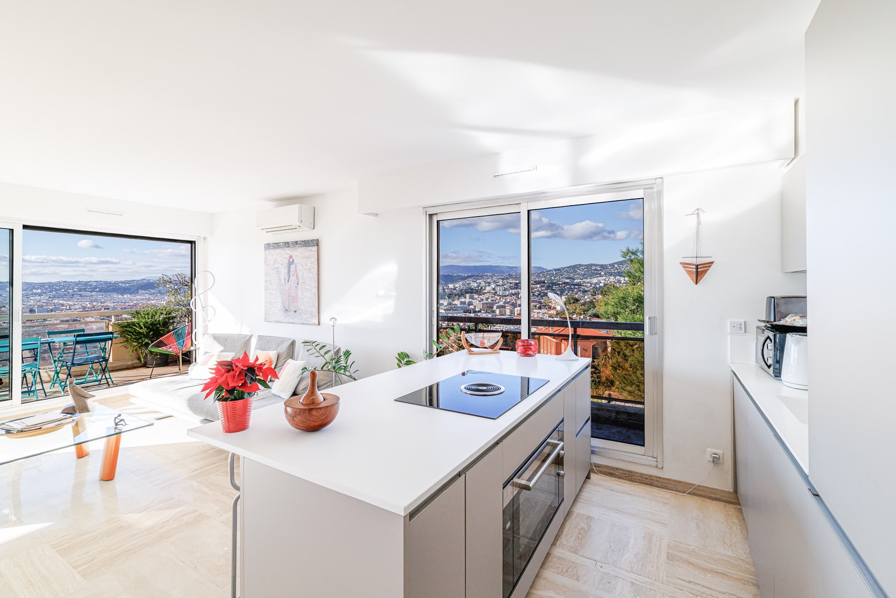  Top-floor 3-bedroom apartment with sea view and terrace, Mont-Alban, Nice - 物件實景