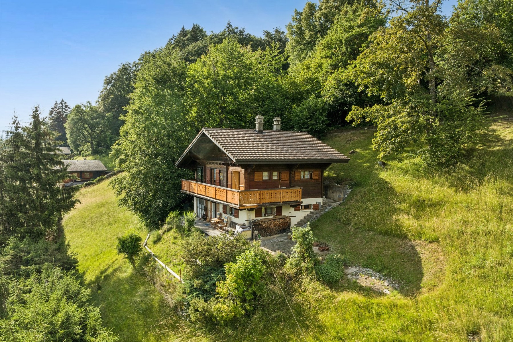  Traditional chalet in need of renovation in Gryon, with a view and a large garde - 物件實景