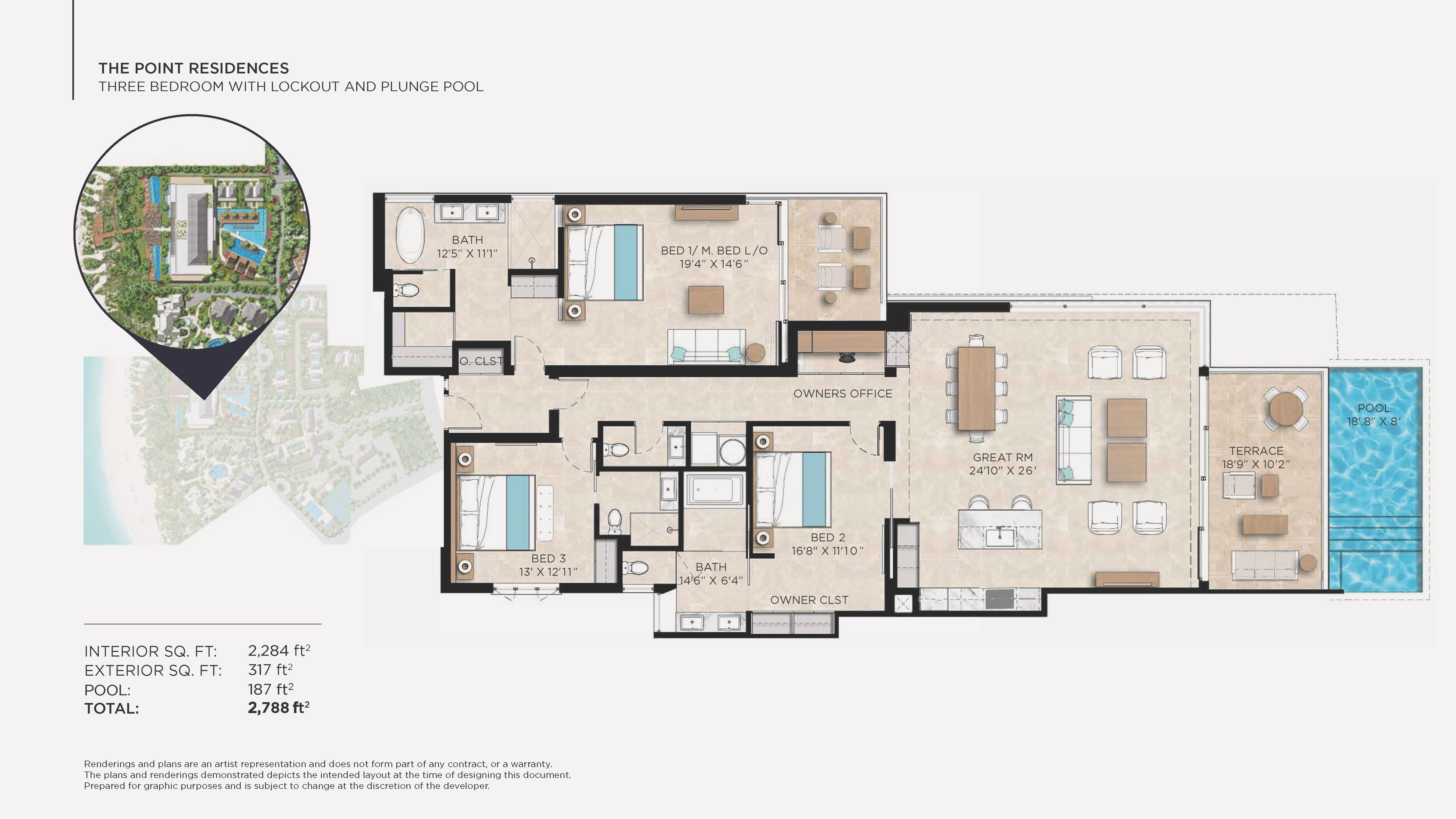  THE POINT - 3BR WITH LOCKOUT - 物件實景