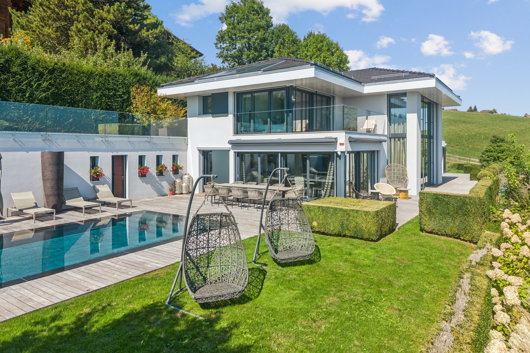  Contemporary architect-designed villa with a pool and a view of Lake Geneva - 物件實景