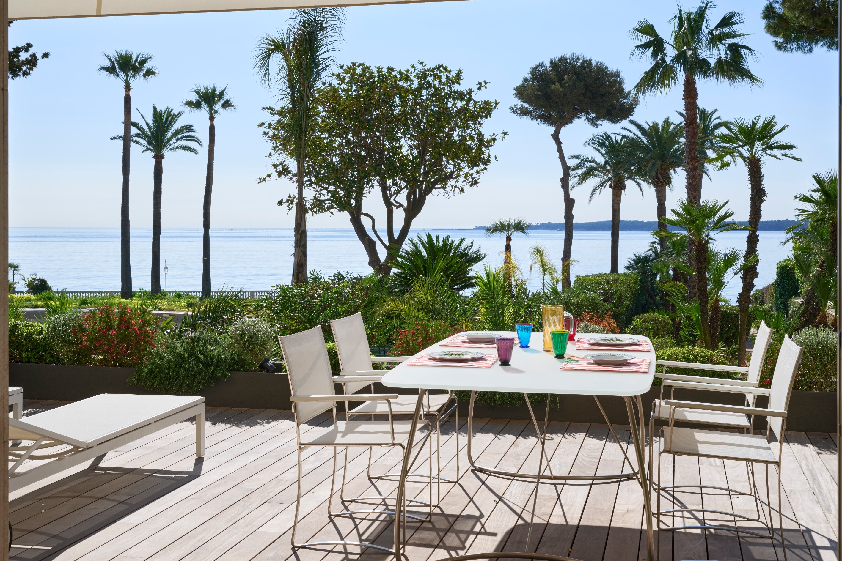  Cannes Palm Beach seafront apartment with large terrace and direct beach access - 物件實景