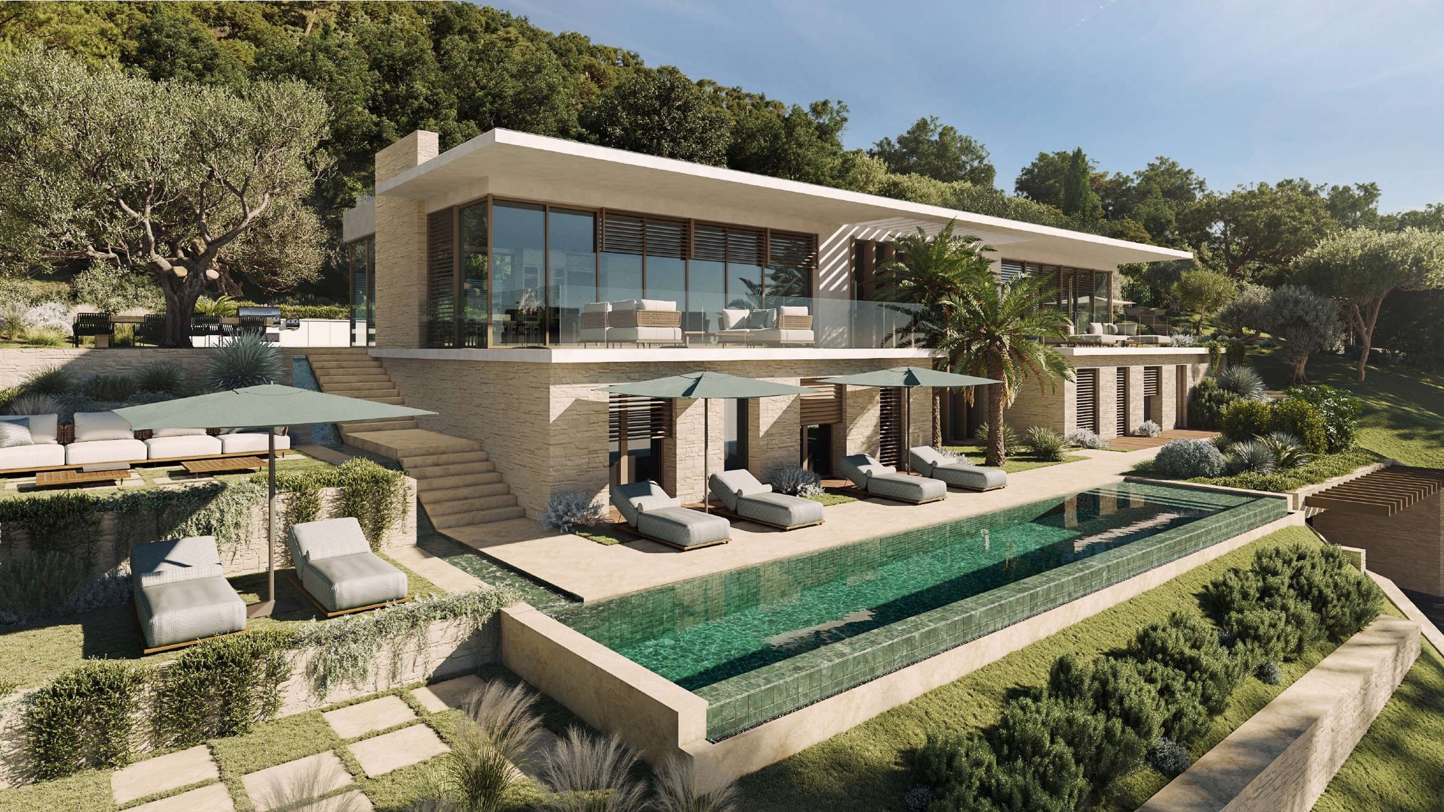  Exceptional contemporary villa with panoramic sea views in Nice Mont Boron - 物件實景