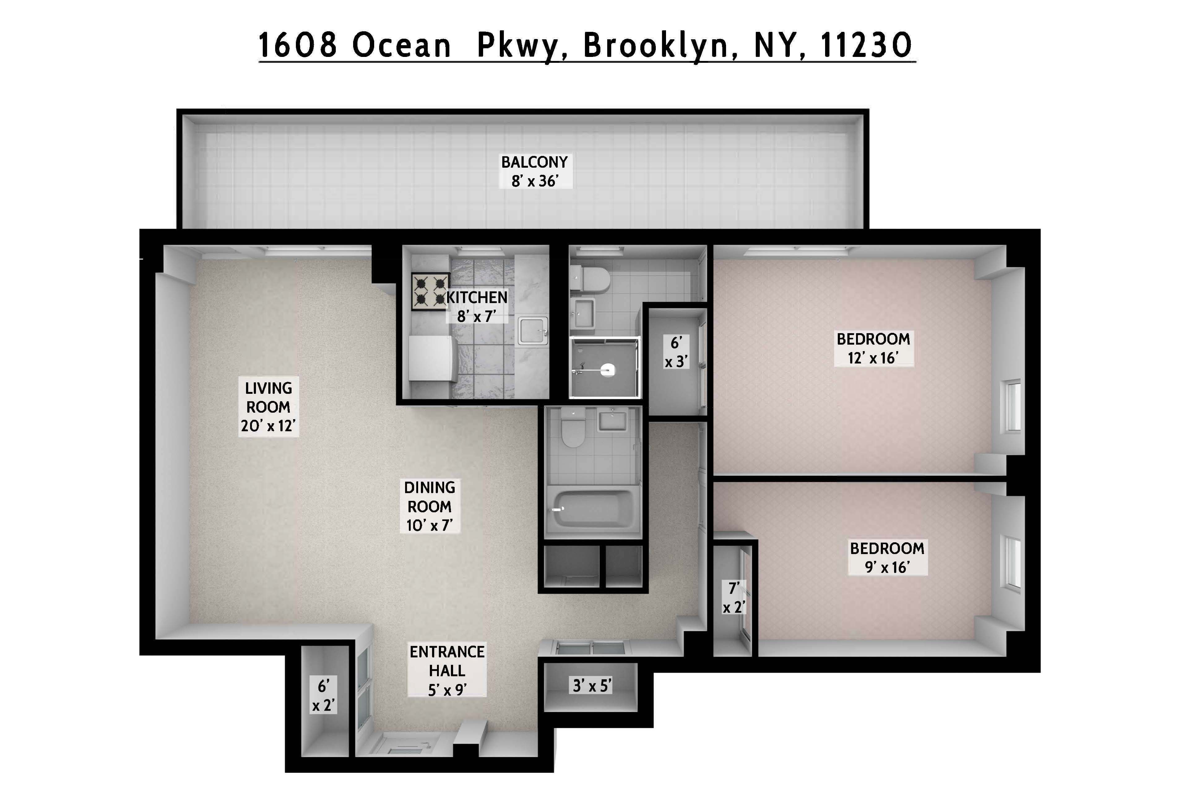  1608 Ocean Parkway #8B, Brooklyn, NY 11223 - 物件實景