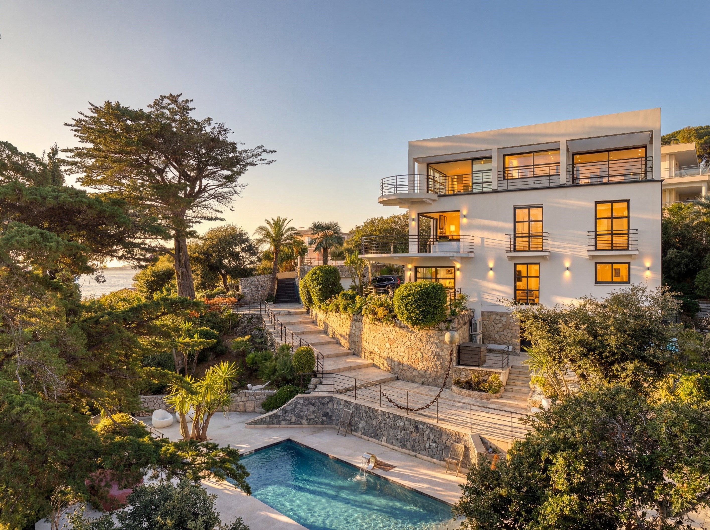  Cannes Californie villa 300 sqm sea view Cap d’Antibes 6 bedroom pool guest apa… - 物件實景