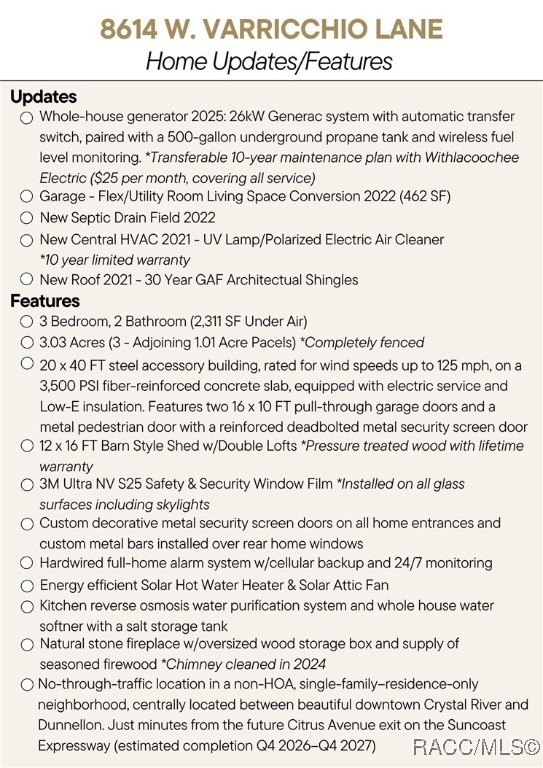 Crystal River, Florida, 34428, United States, 3 Bedrooms Bedrooms, ,2 BathroomsBathrooms,Residential,For Sale,2006221