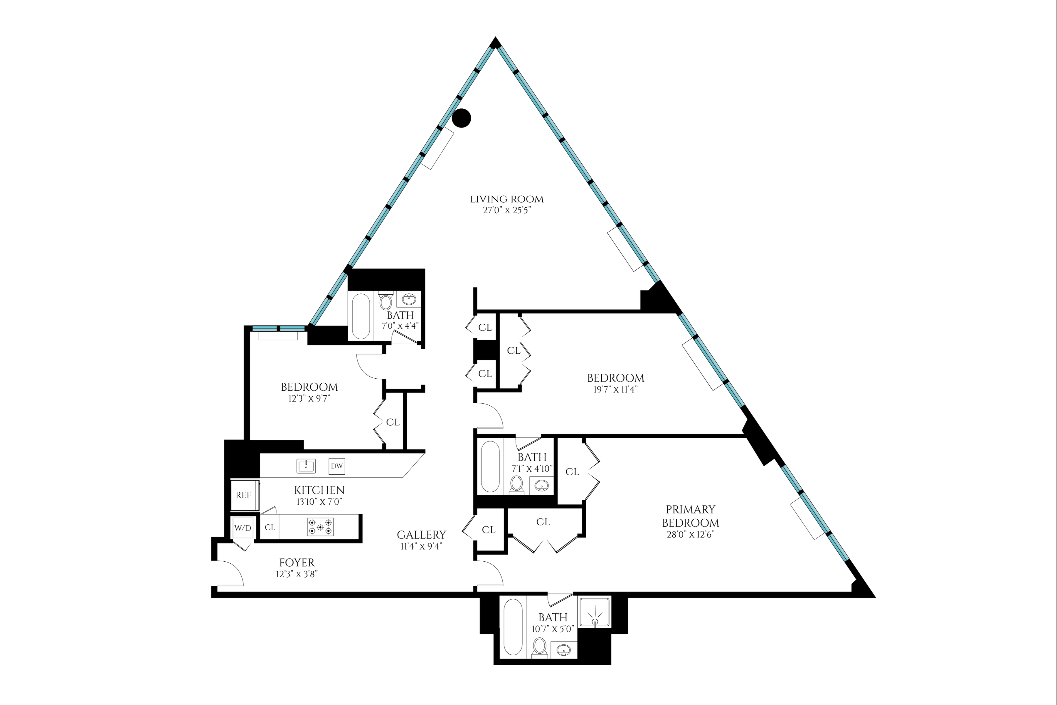  3 Bed Lincoln Sq Condo at the Allegro - 物件實景