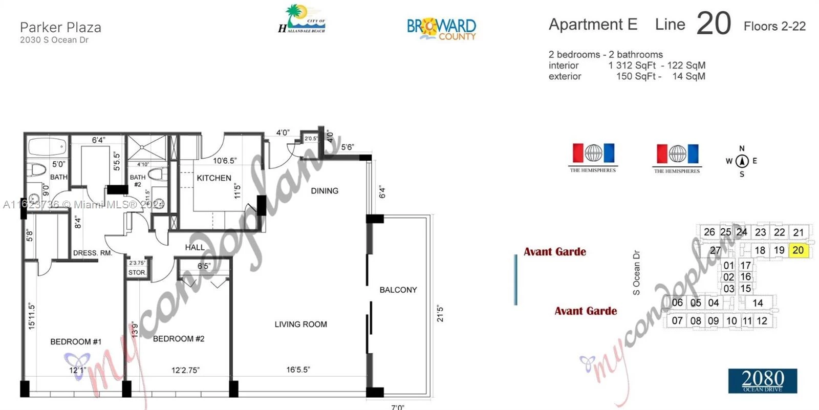 2030 S Ocean Dr Unit 2220, Hallandale Beach, Florida, 33009, United States, 2 Bedrooms Bedrooms, ,2 BathroomsBathrooms,Residential,For Sale,2030 S Ocean Dr Unit 2220,1573170