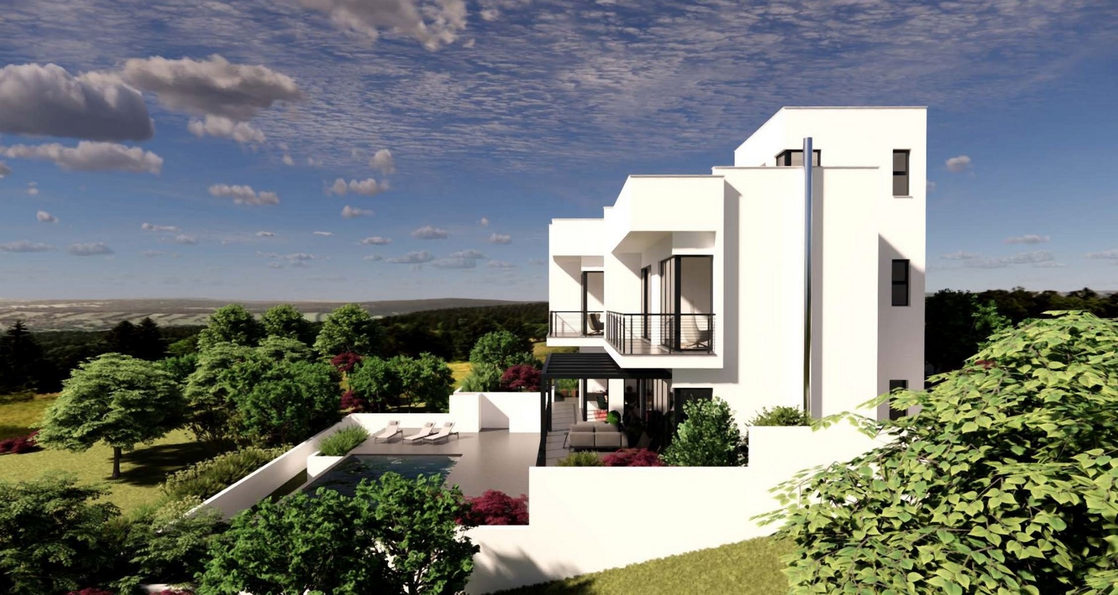  Hillside Three Bedroom Villa with Sea Views and Private Pool in Peyia, Pafos - 物件實景