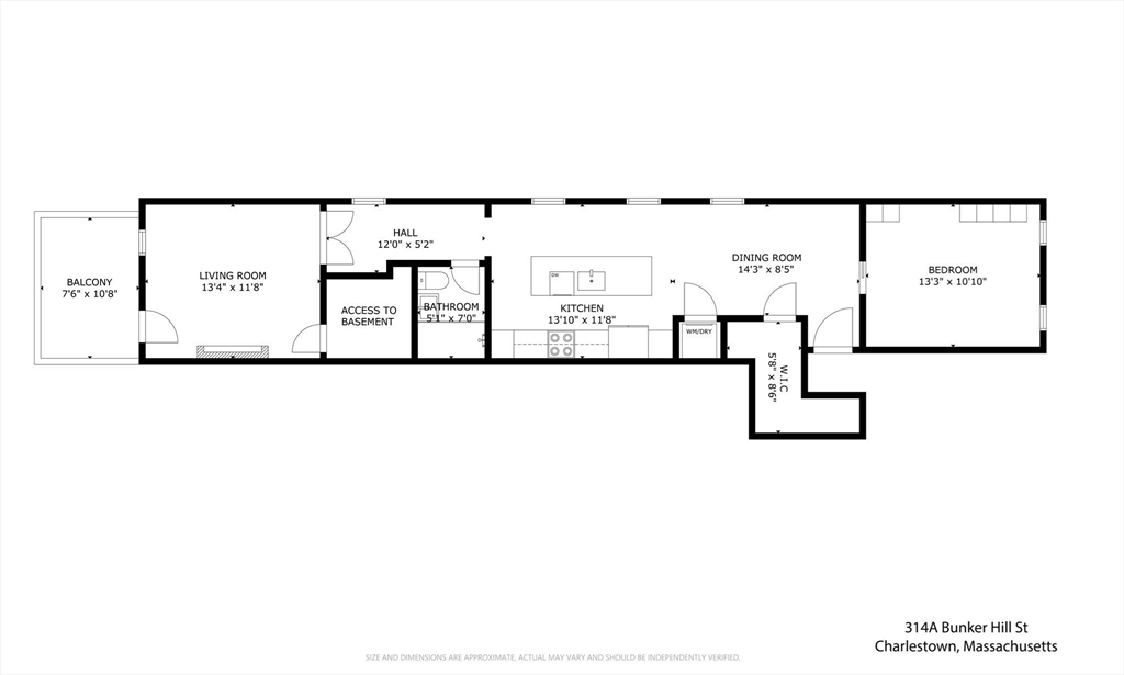 Boston, Massachusetts, 02129, United States, 1 Bedroom Bedrooms, ,1 BathroomBathrooms,Residential,For Sale,1911584