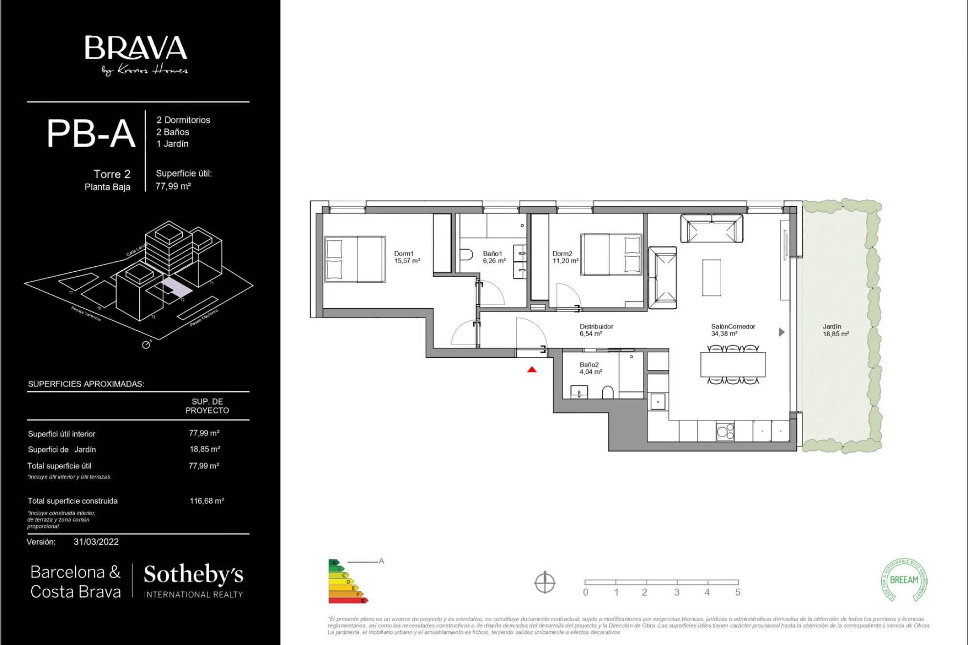  Promotion of new construction apartments on the seafront in Platja d