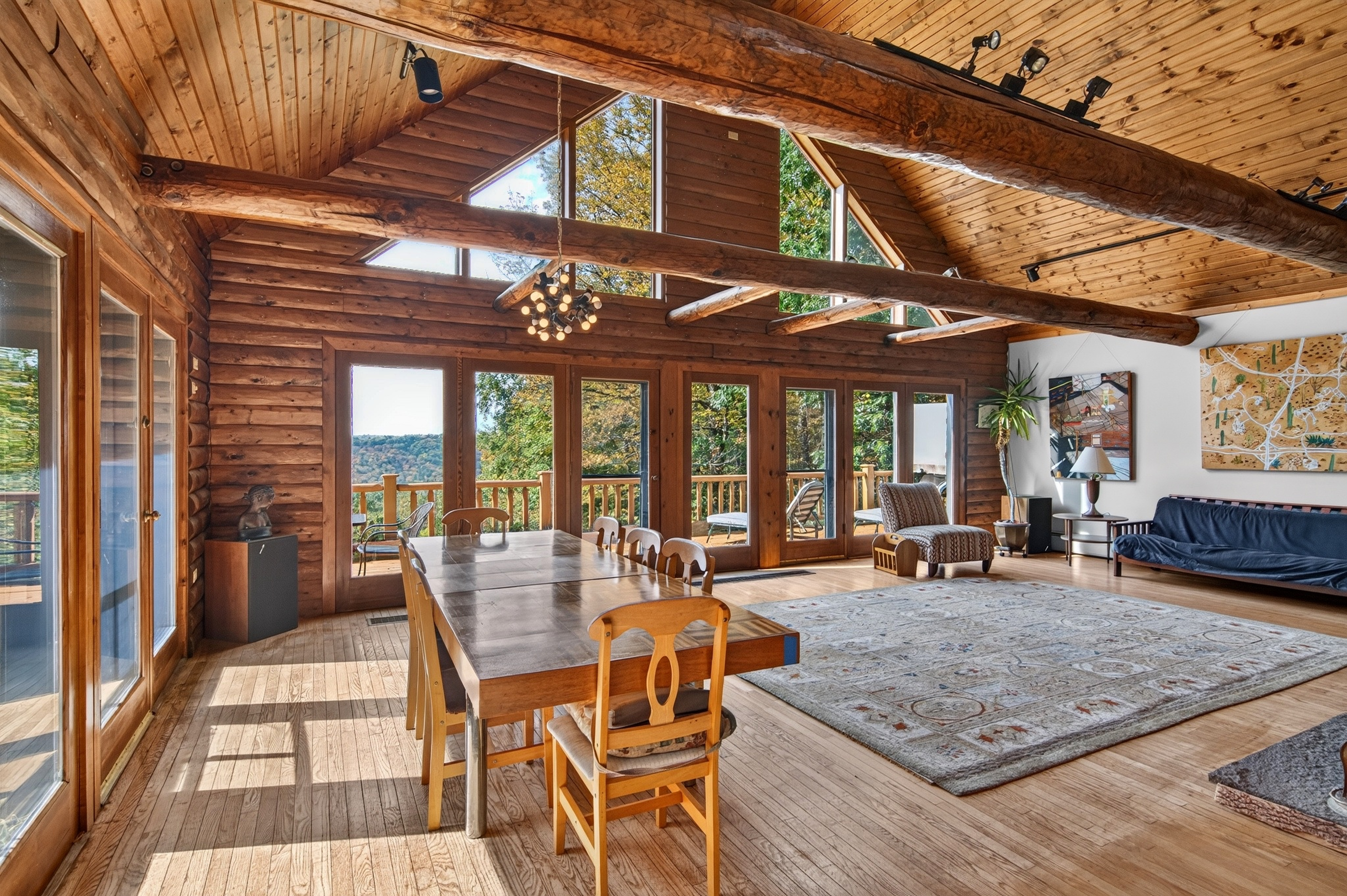  10-Acre Log Contemporary Near Jacob