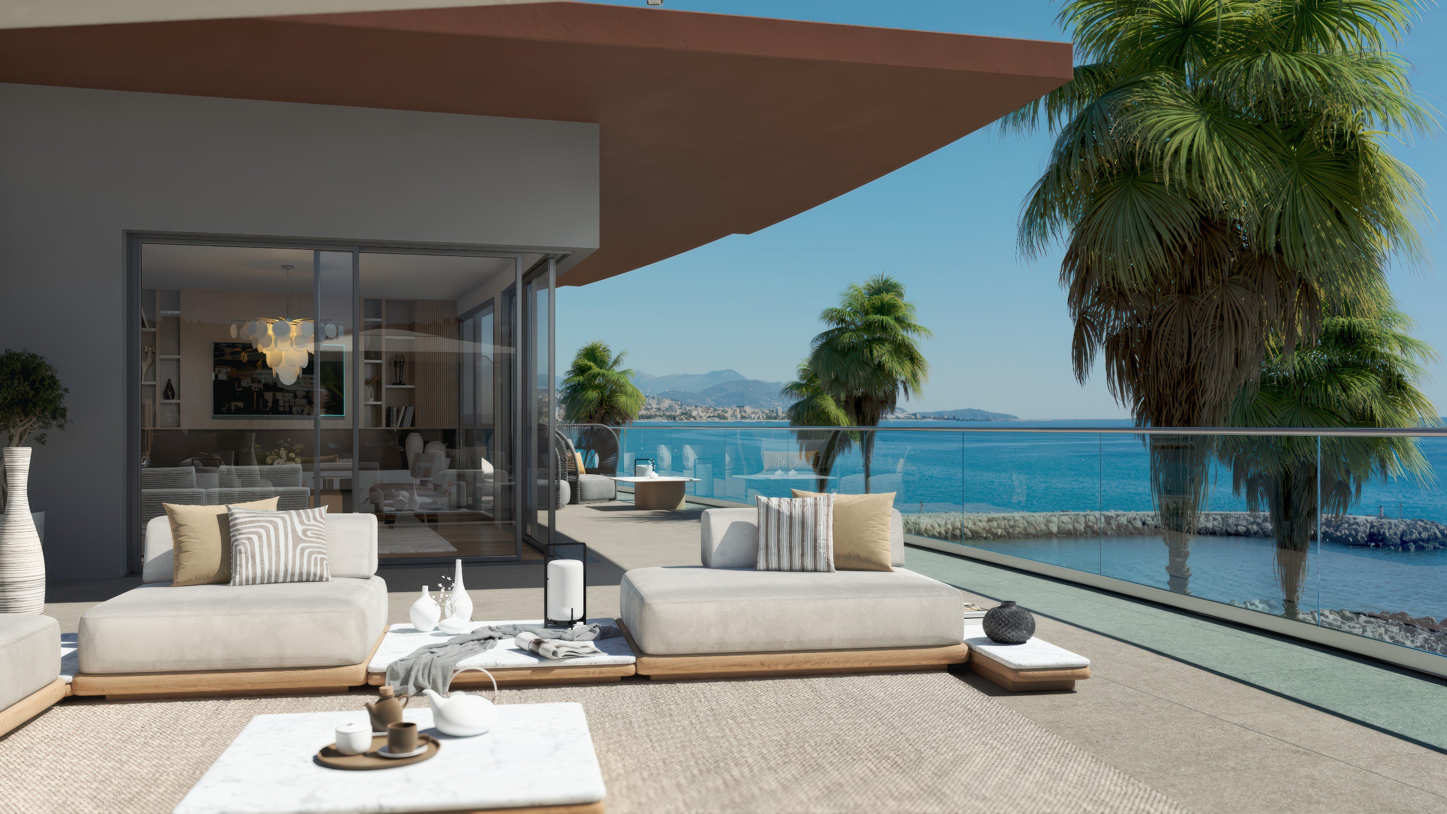  150 sqm sea-view apartment with terraces and pool - Seafront - 物件實景