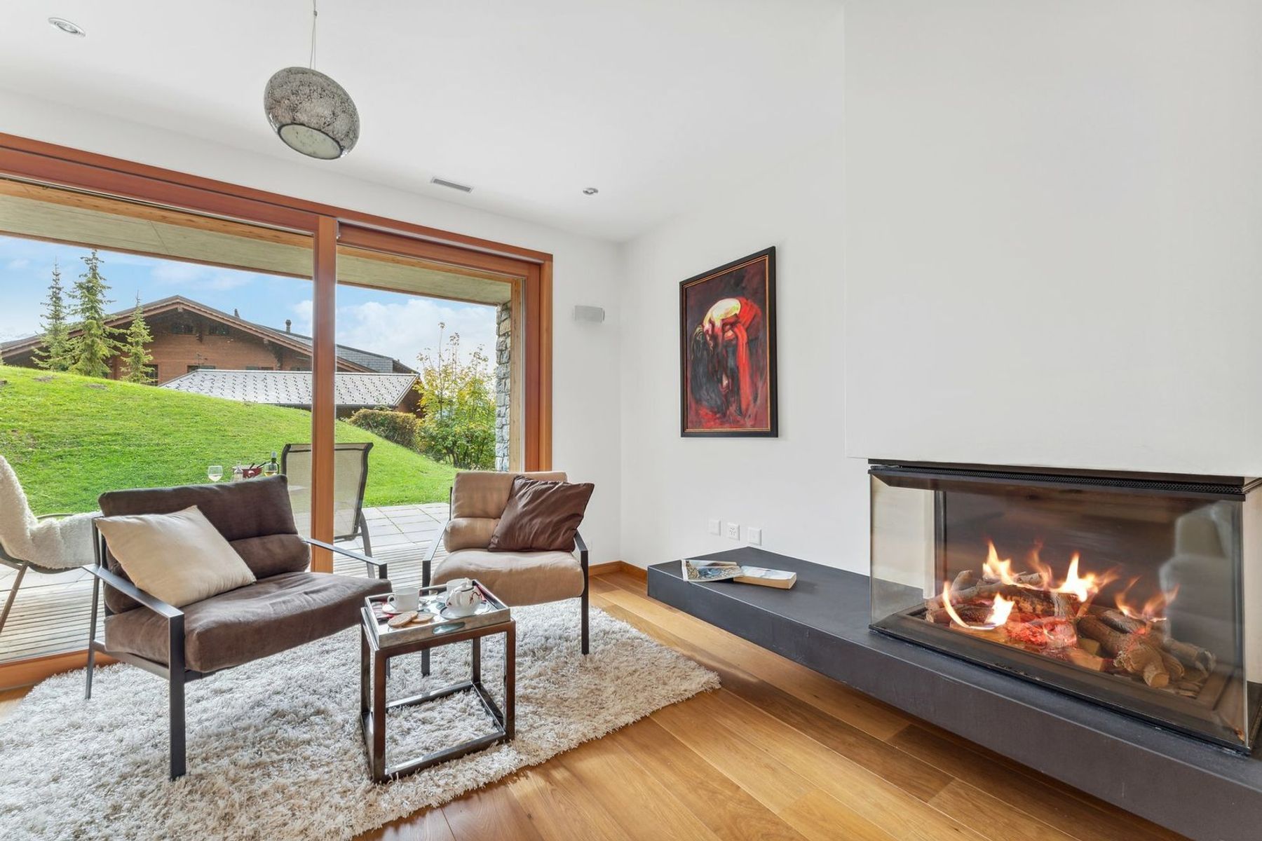  Villars, luxurious 6 pcs contemporary, garden, 2 parkings, ski in/ski out - 物件實景