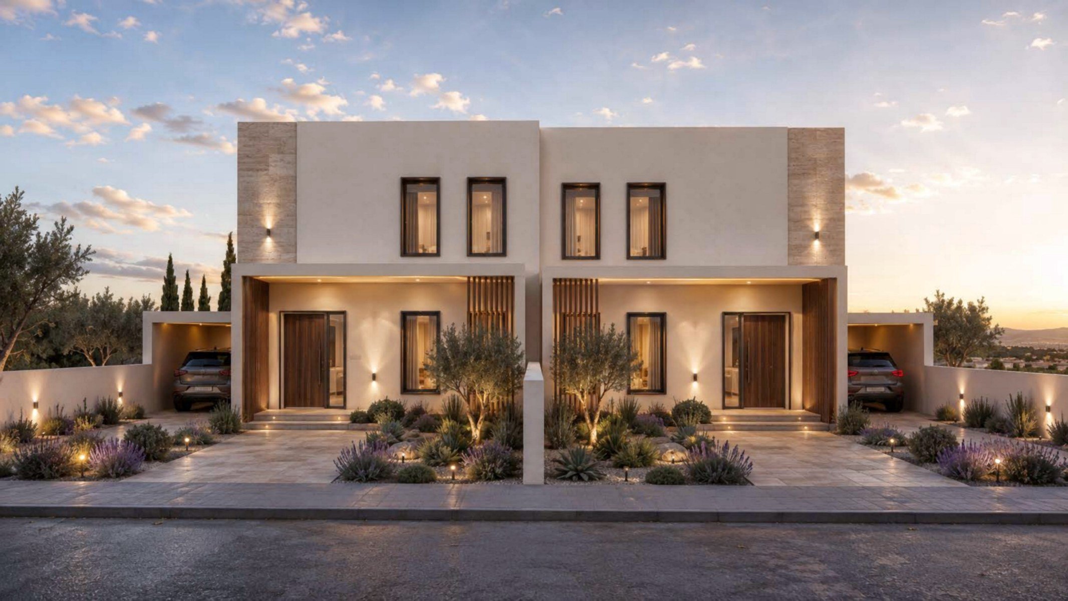  Contemporary Semi-Detached Residence with Mountain VIews in Stroumbi, Pafos - 物件實景