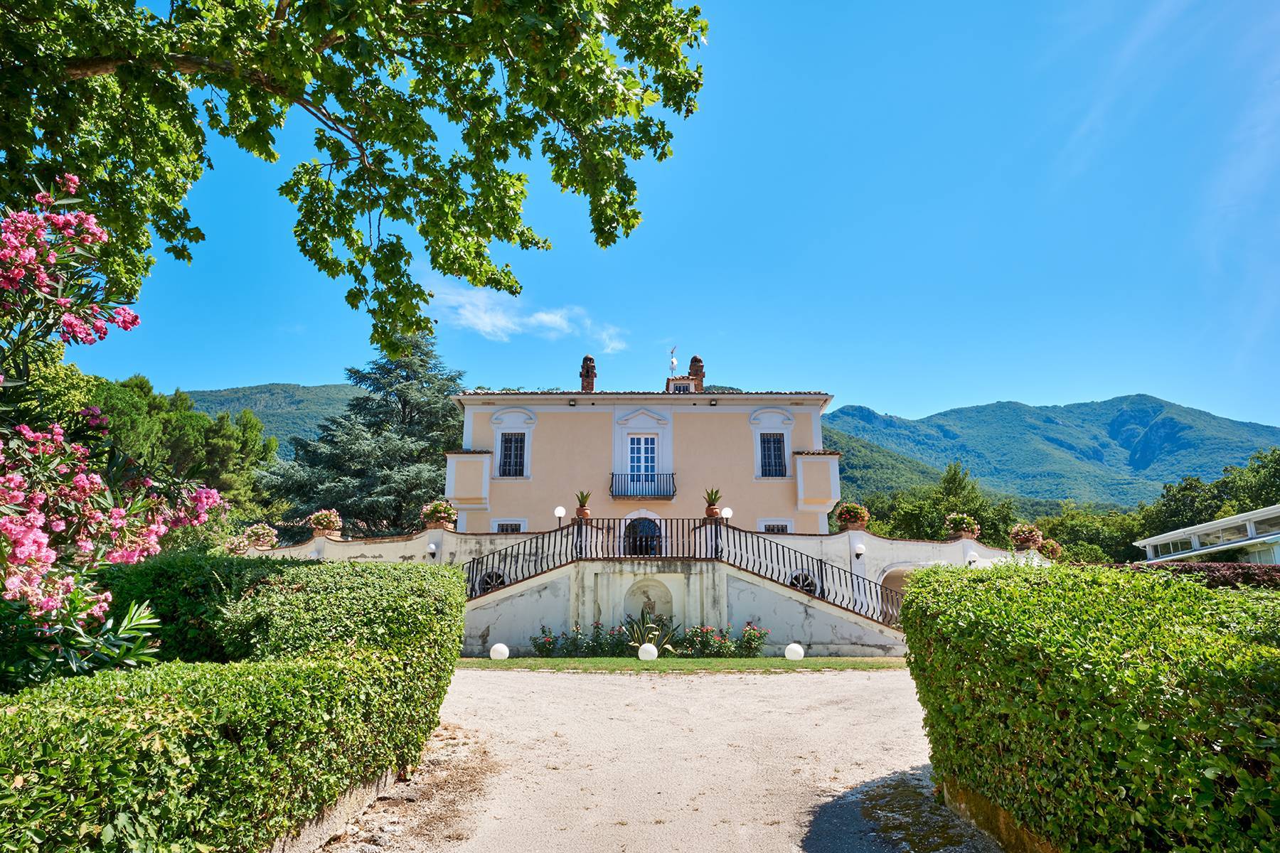 Magnificent historical villa surrounded by greenery 