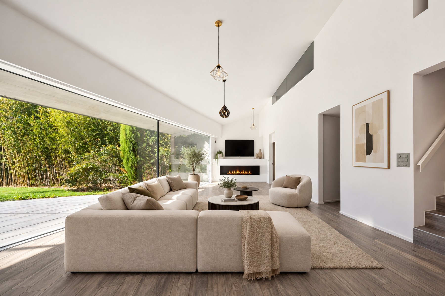  Contemporary architect-designed villa with a pool in Mont-sur-Lausanne - 物件實景