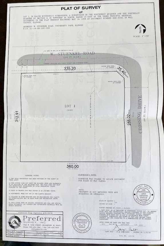 Lot 1 W Stuenkel Road, University Park, Illinois, 60484, United States, ,Land,For Sale,Lot 1 W Stuenkel Road,1583417