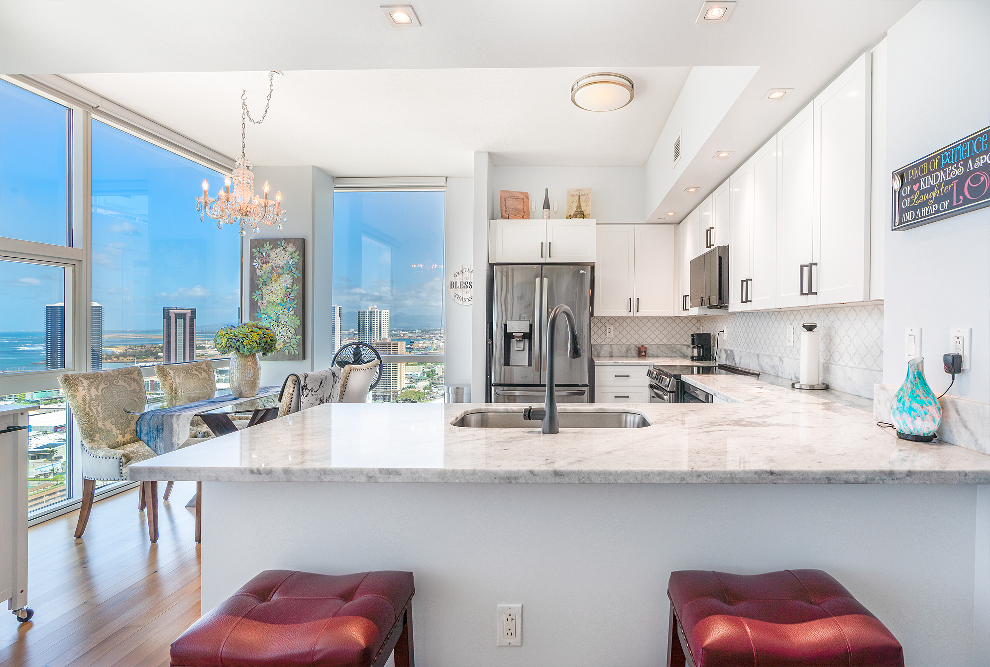  909 Kapiolani, City, Coastline, Mountain, Ocean, Sunset views - 物件實景