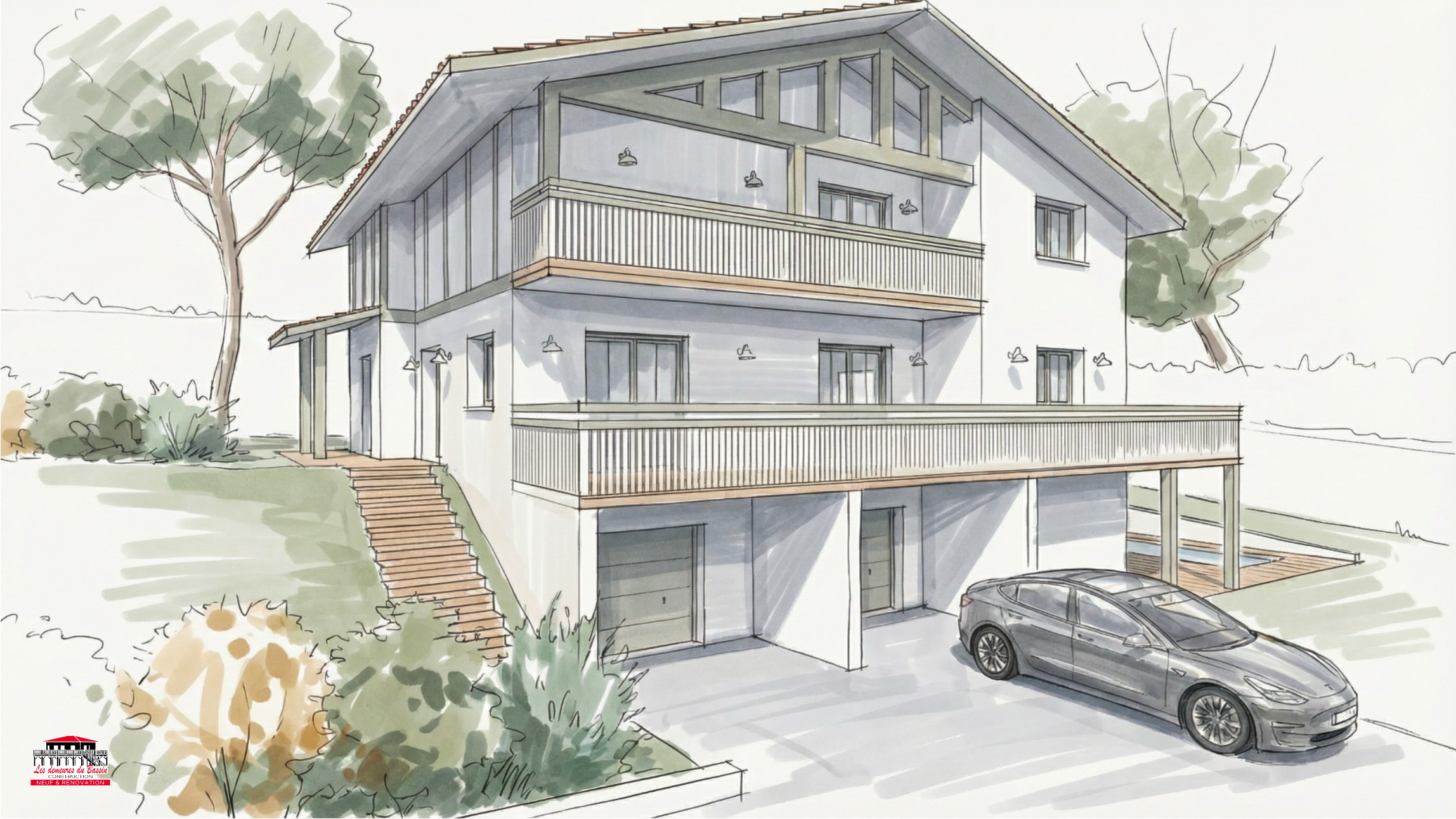  IN THE HEIGHTS OF THE MOULLEAU - FAMILY HOME - 800 METERS FROM THE BEACHES - 物件實景