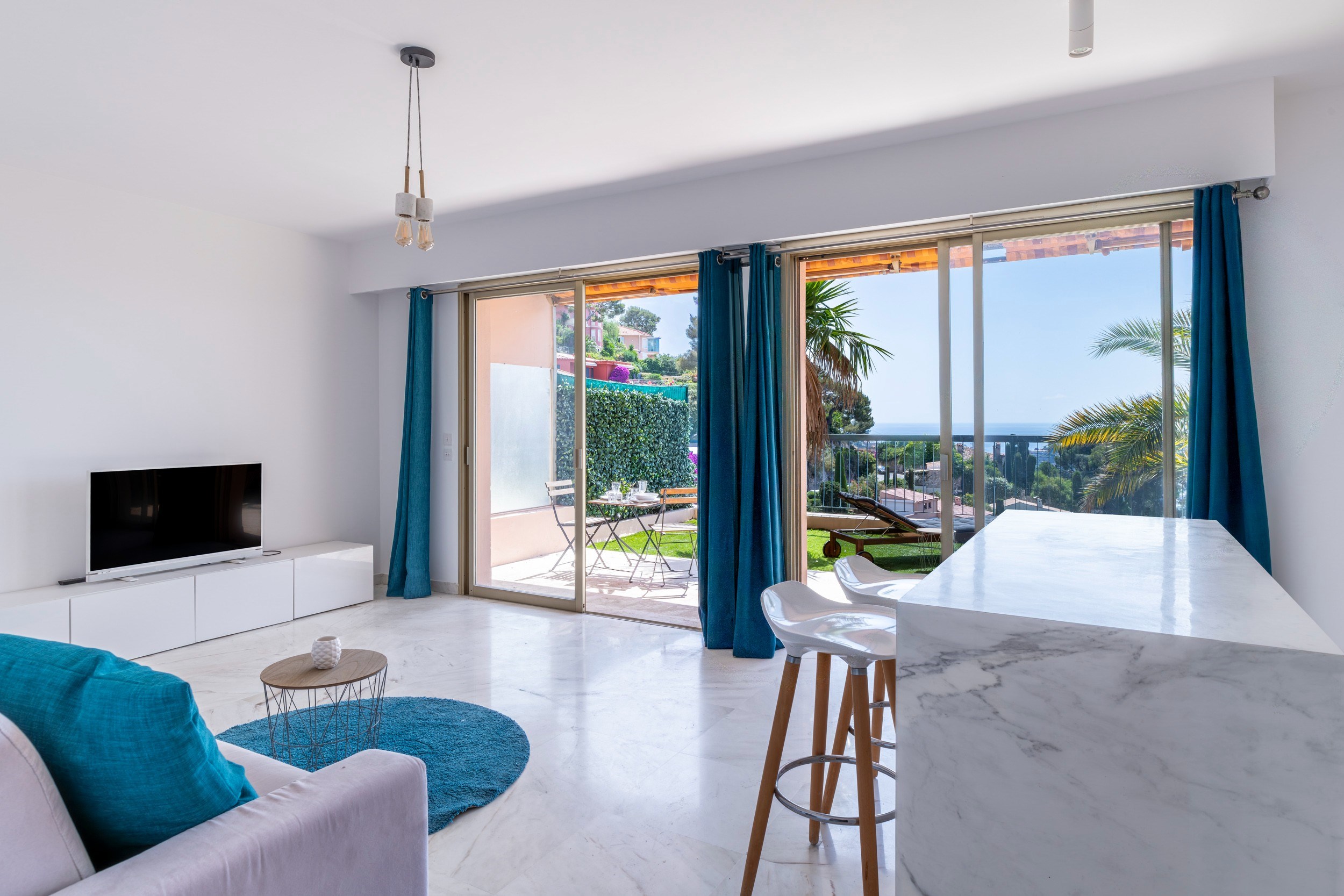  Sea view studio with private garden and large terrace in Villefranche-sur-Mer - 物件實景