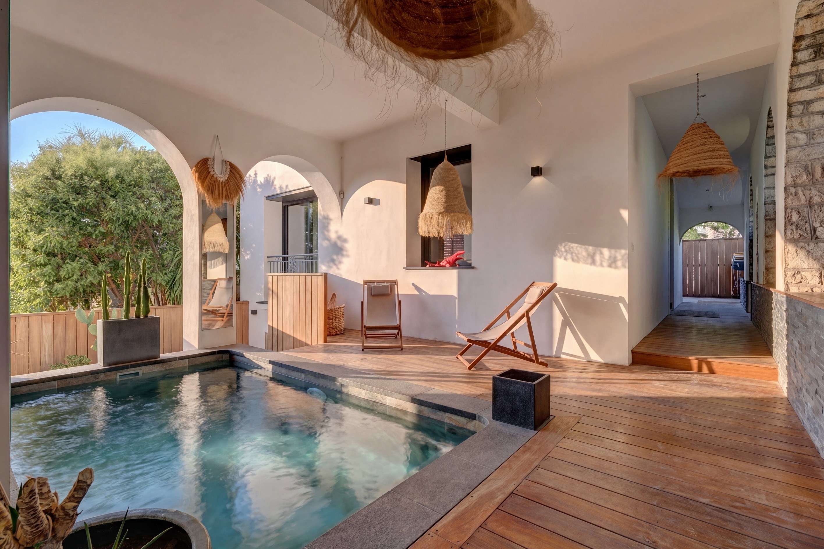  Cannes Petit Juas renovated townhouse with heated pool and garage - 物件實景