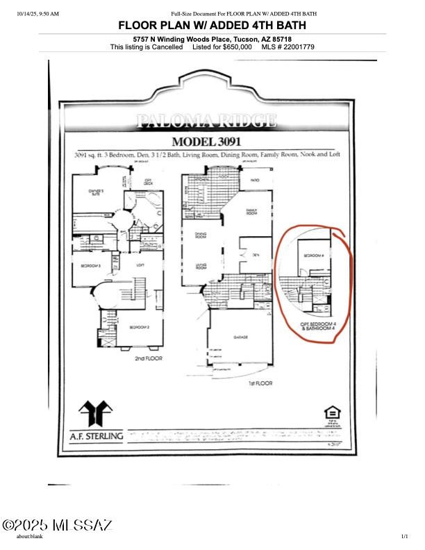 Tucson, Arizona, 85718, United States, 4 Bedrooms Bedrooms, ,4 BathroomsBathrooms,Residential,For Sale,1988951