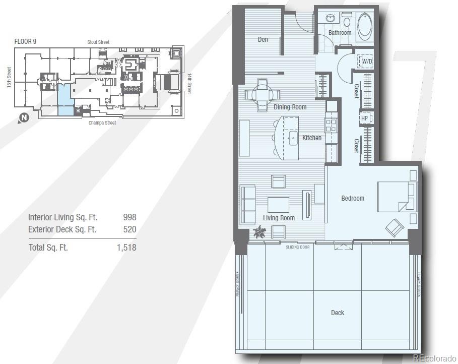 Denver, Colorado, 80202, United States, 1 Bedroom Bedrooms, ,1 BathroomBathrooms,Residential,For Sale,1989038
