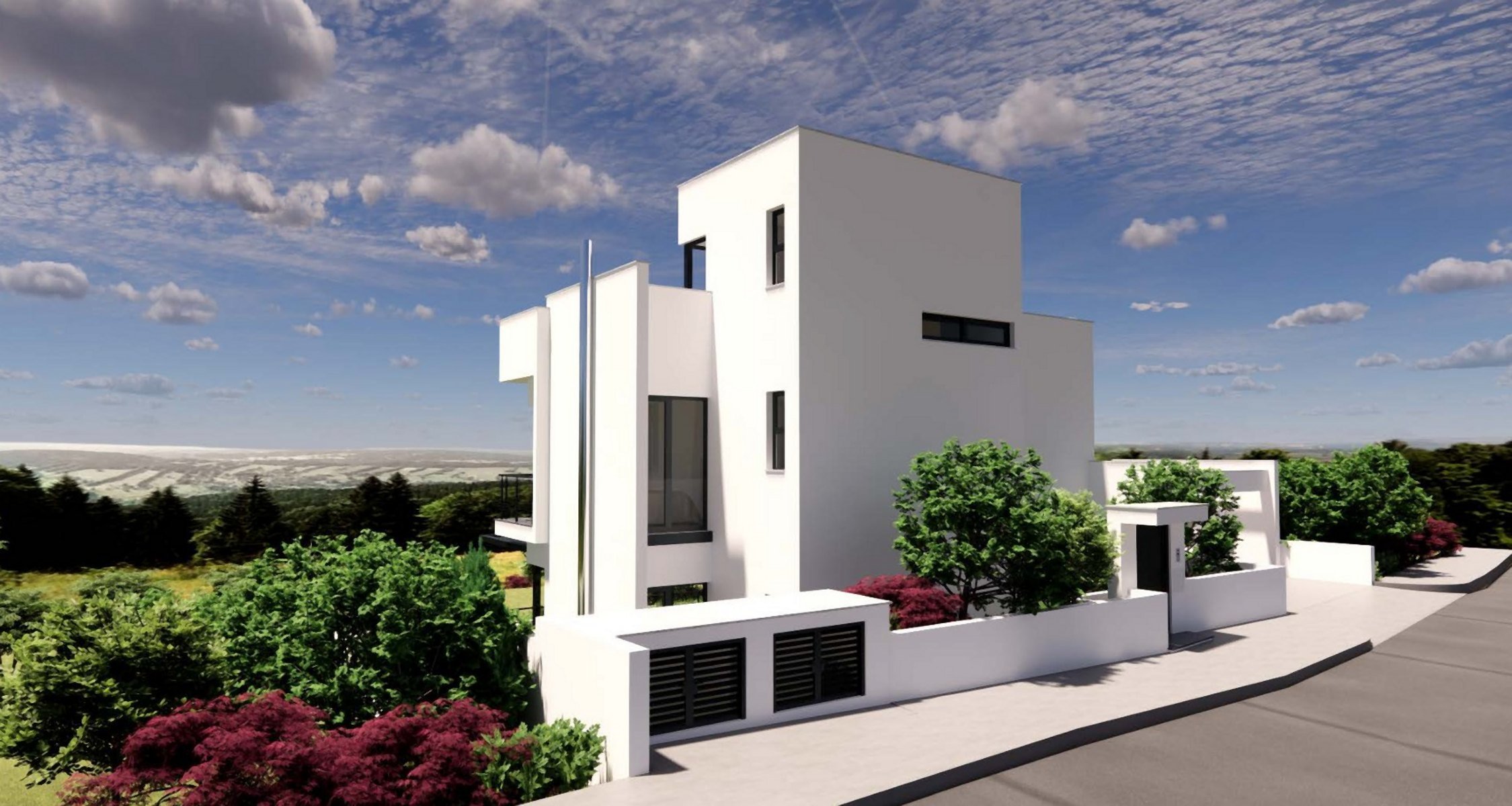  Hillside Three Bedroom Villa with Sea Views and Private Pool in Peyia, Pafos - 物件實景
