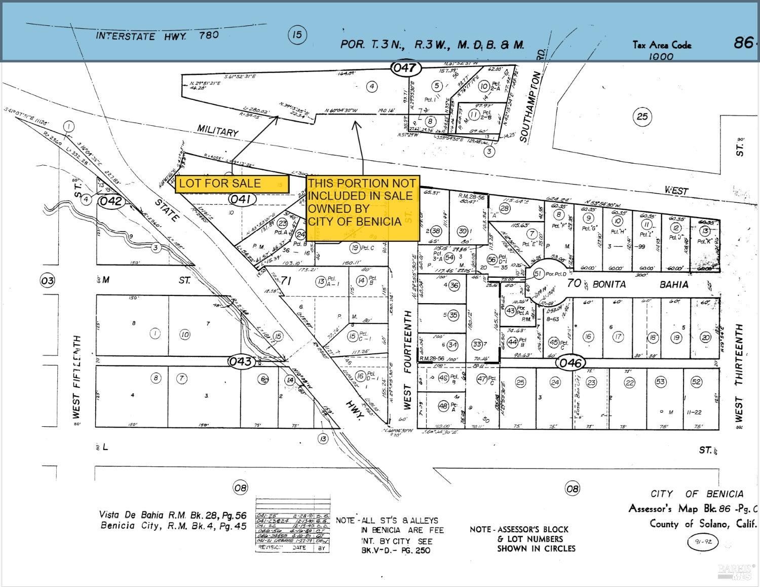 1400 Military W., Benicia, California, 94510, United States, ,Land,For Sale,1400 Military W.,1623531