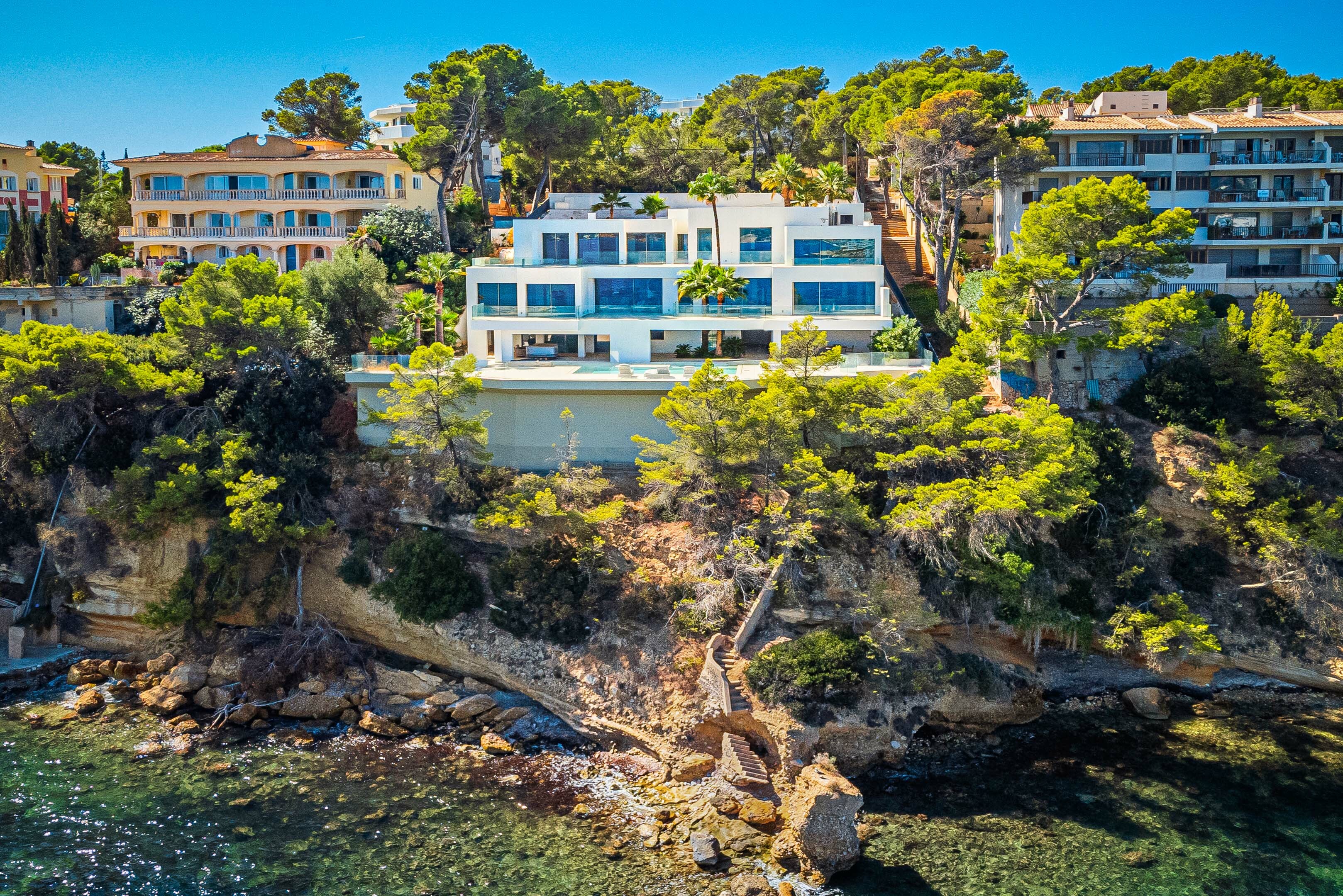 Modern villa located on the beachfront in Cala Vinyes
