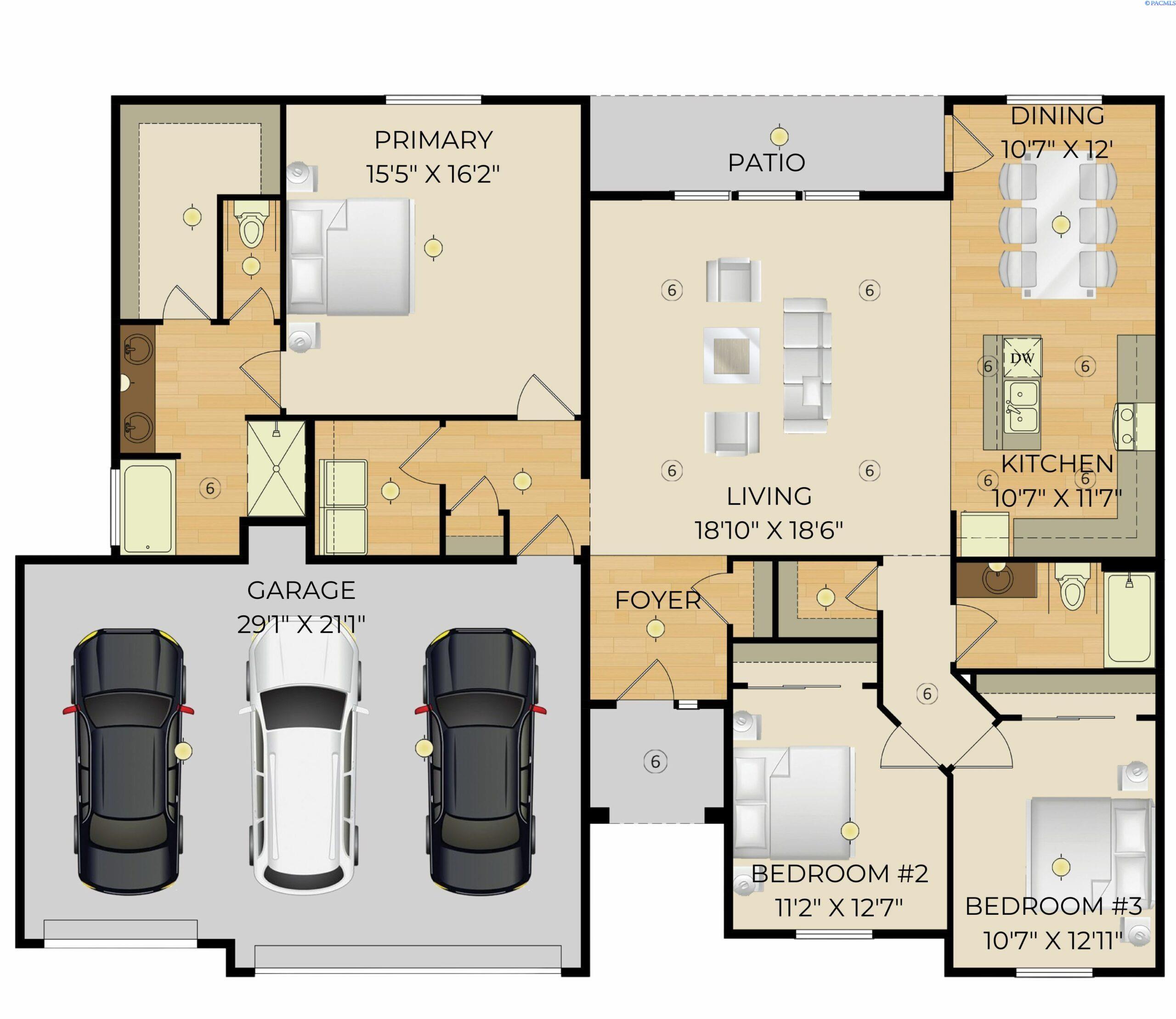 Kennewick, Washington, 99338, United States, 3 Bedrooms Bedrooms, ,2 BathroomsBathrooms,Residential,For Sale,2000655