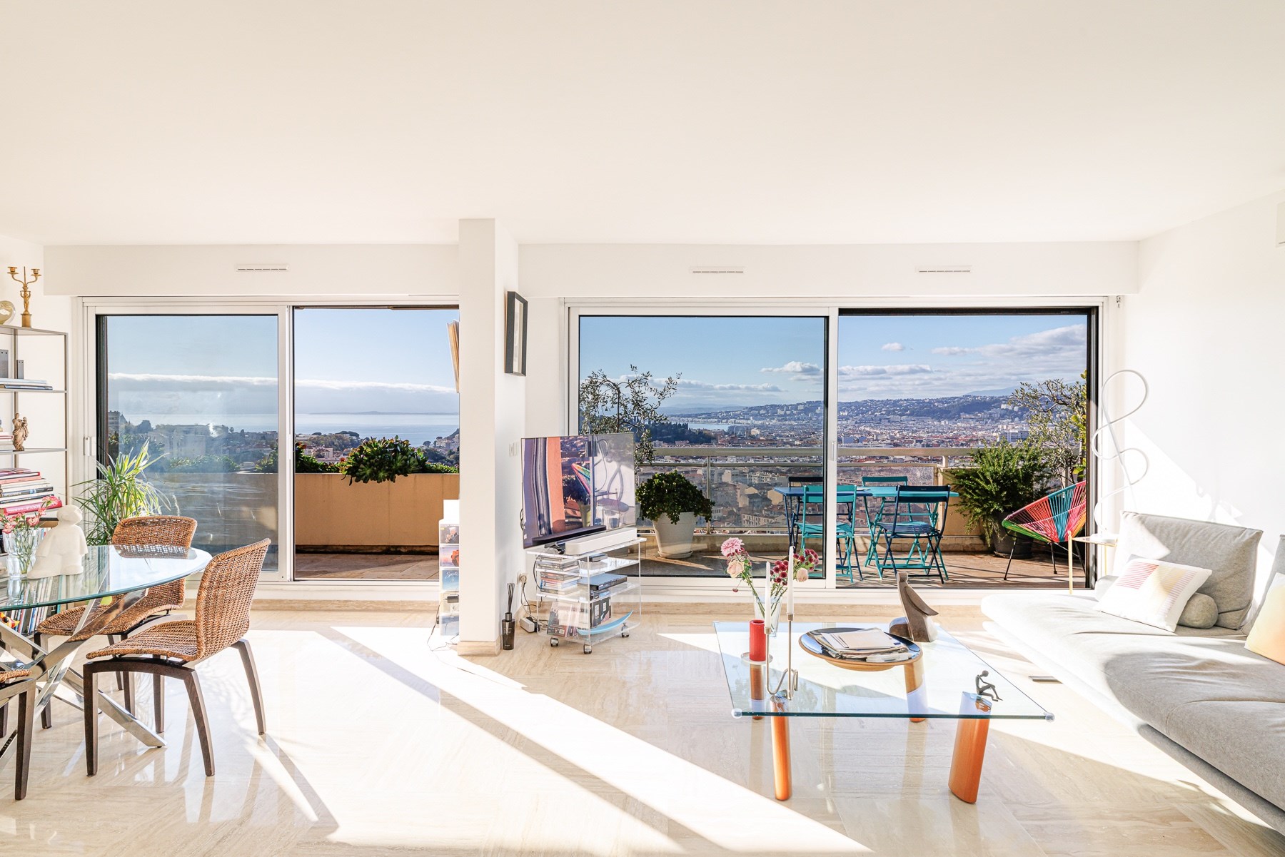  Top-floor 3-bedroom apartment with sea view and terrace, Mont-Alban, Nice - 物件實景
