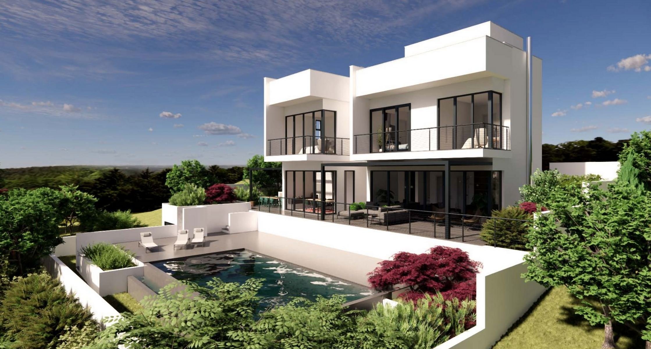  Hillside Three Bedroom Villa with Sea Views and Private Pool in Peyia, Pafos - 物件實景