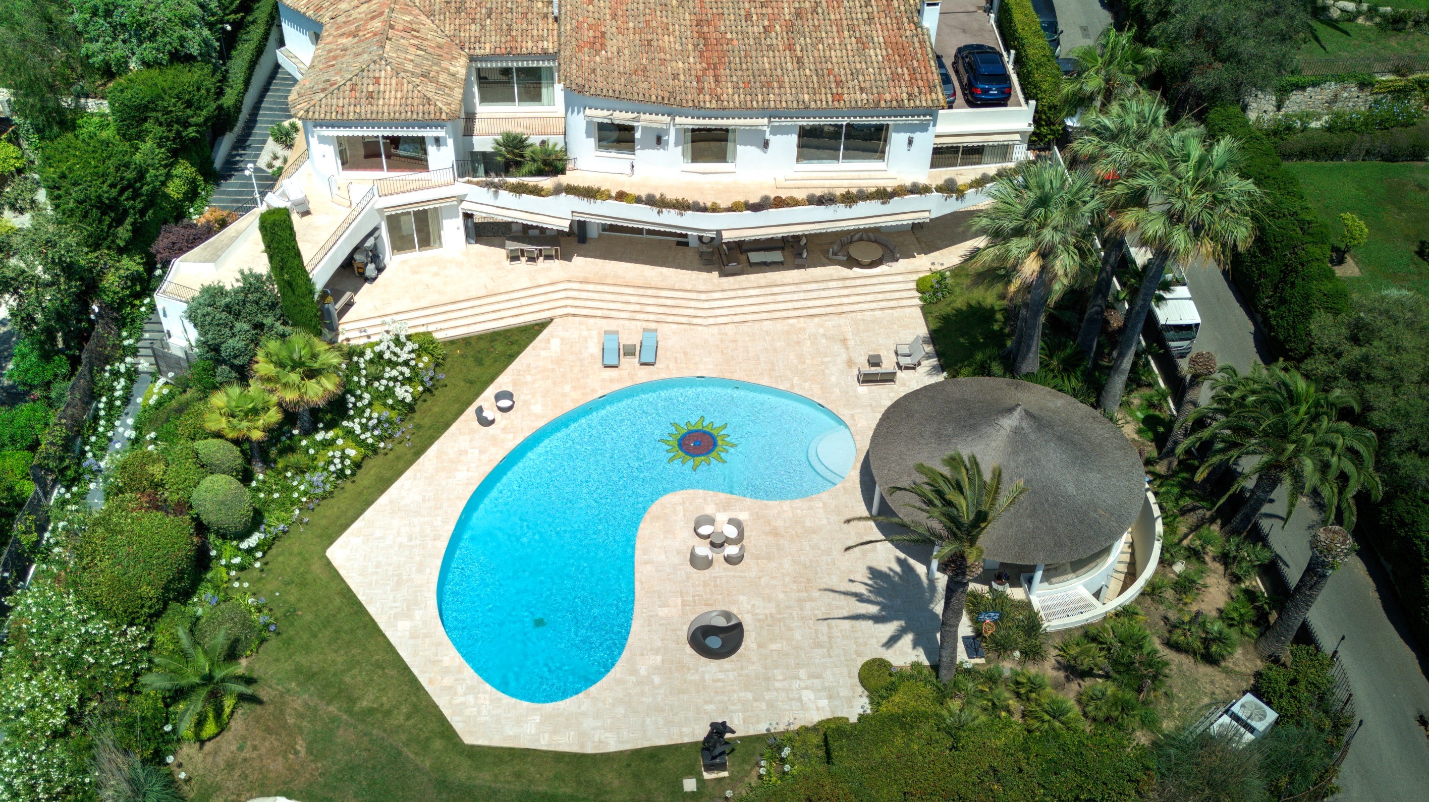  Cannes Californie luxury villa for sale with panoramic sea views, guest house a… - 物件實景