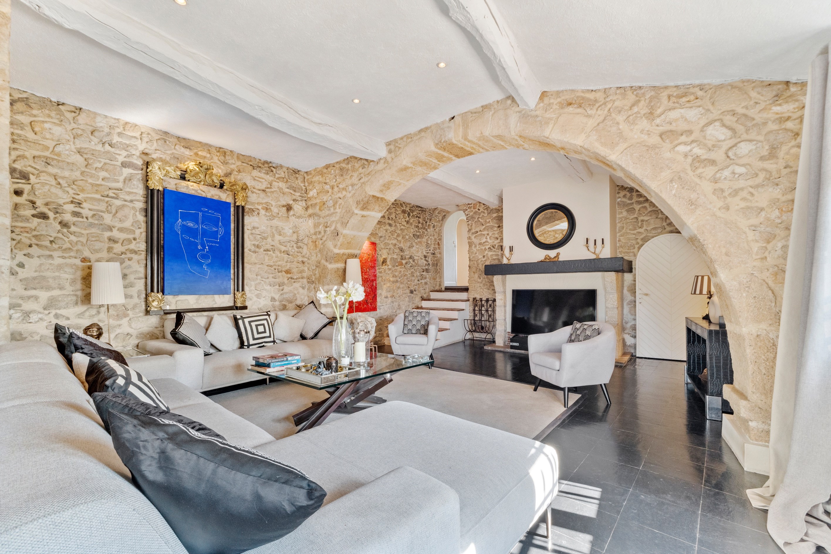  Exceptional stone bastide in Biot with pool and sea views - 物件實景