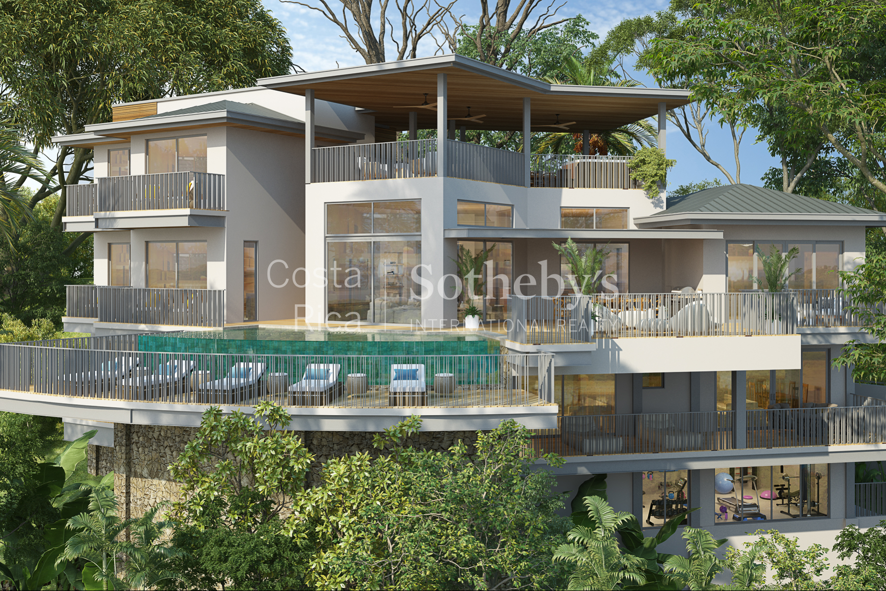  Hilltop Ocean View Tamarindo Villa - 物件實景
