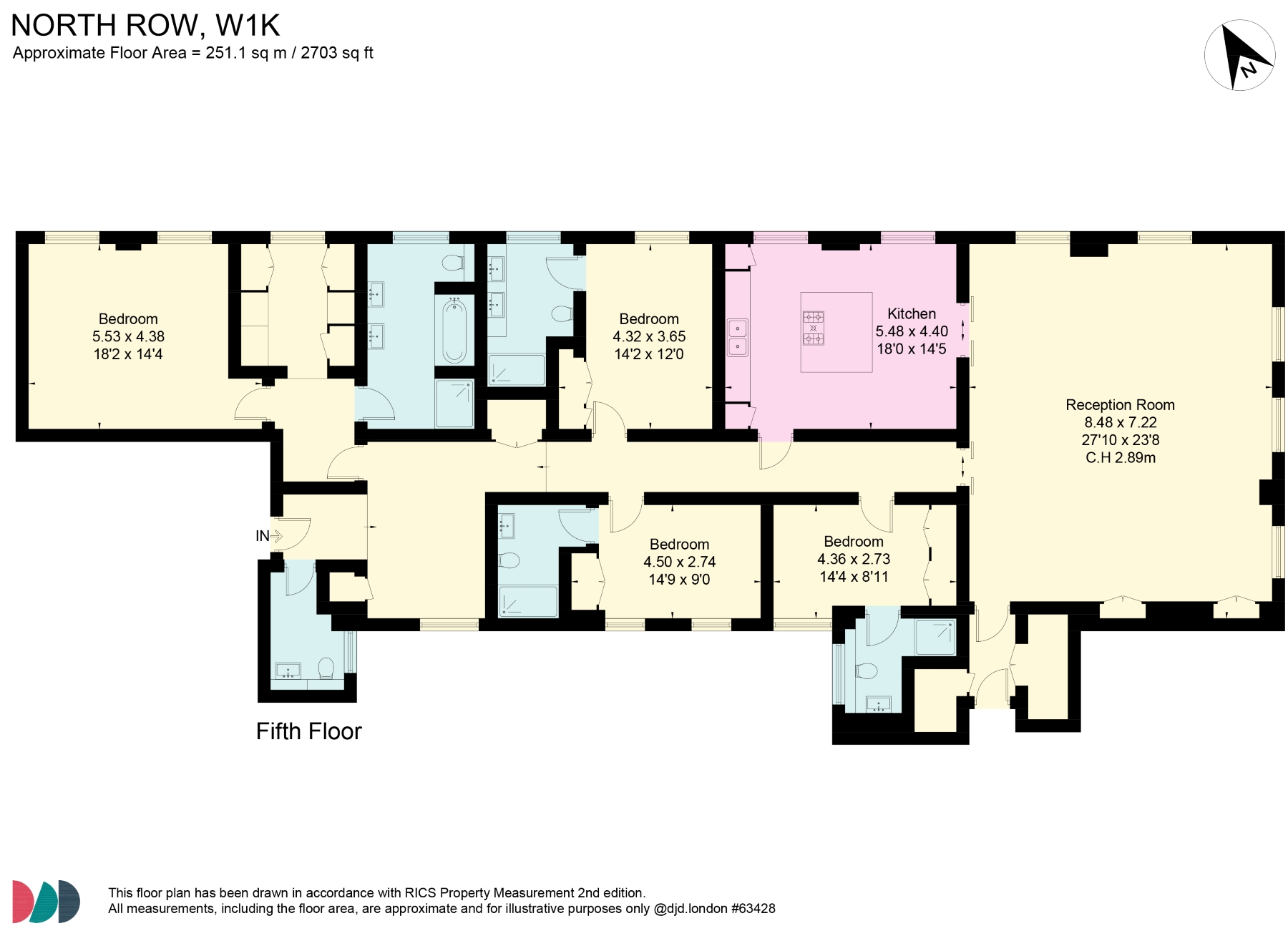 Stunning four-bedroom apartment in the heart of Mayfair