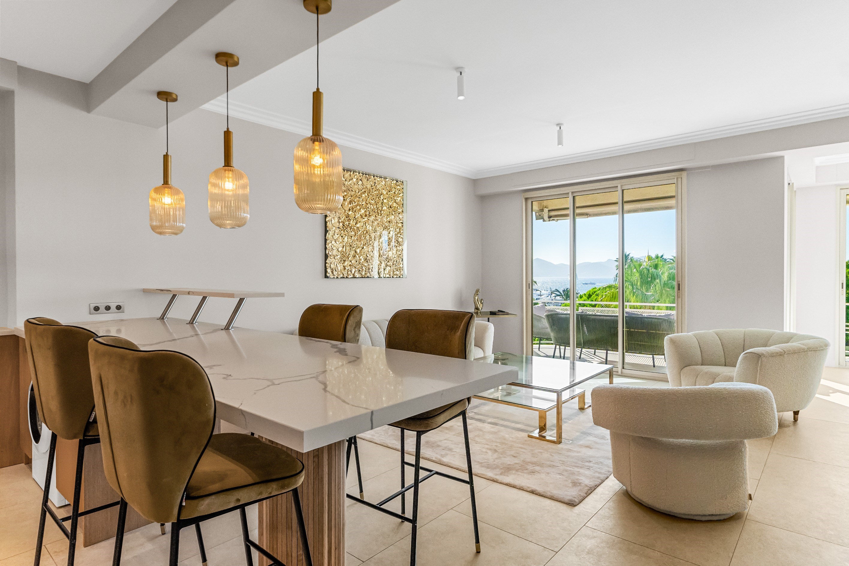 2-bedroom apartment for sale on the Croisette in Cannes, 97 sqm, terraces - 物件實景