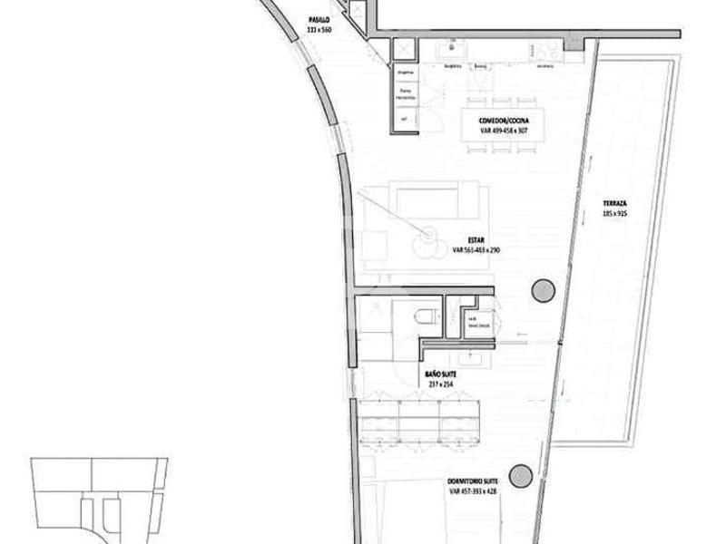 Las Condes, Chile, 1 Bedroom Bedrooms, ,2 BathroomsBathrooms,Residential,For Sale,1998968