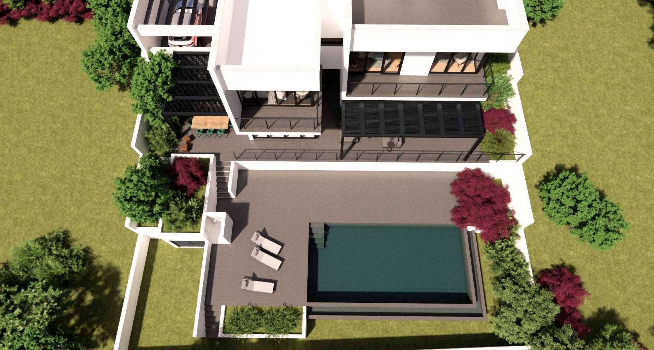  Hillside Three Bedroom Villa with Sea Views and Private Pool in Peyia, Pafos - 物件實景