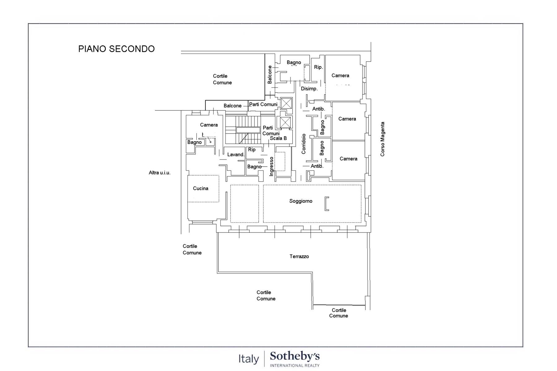  Prestigious apartment with terrace in Corso Magenta - 物件實景