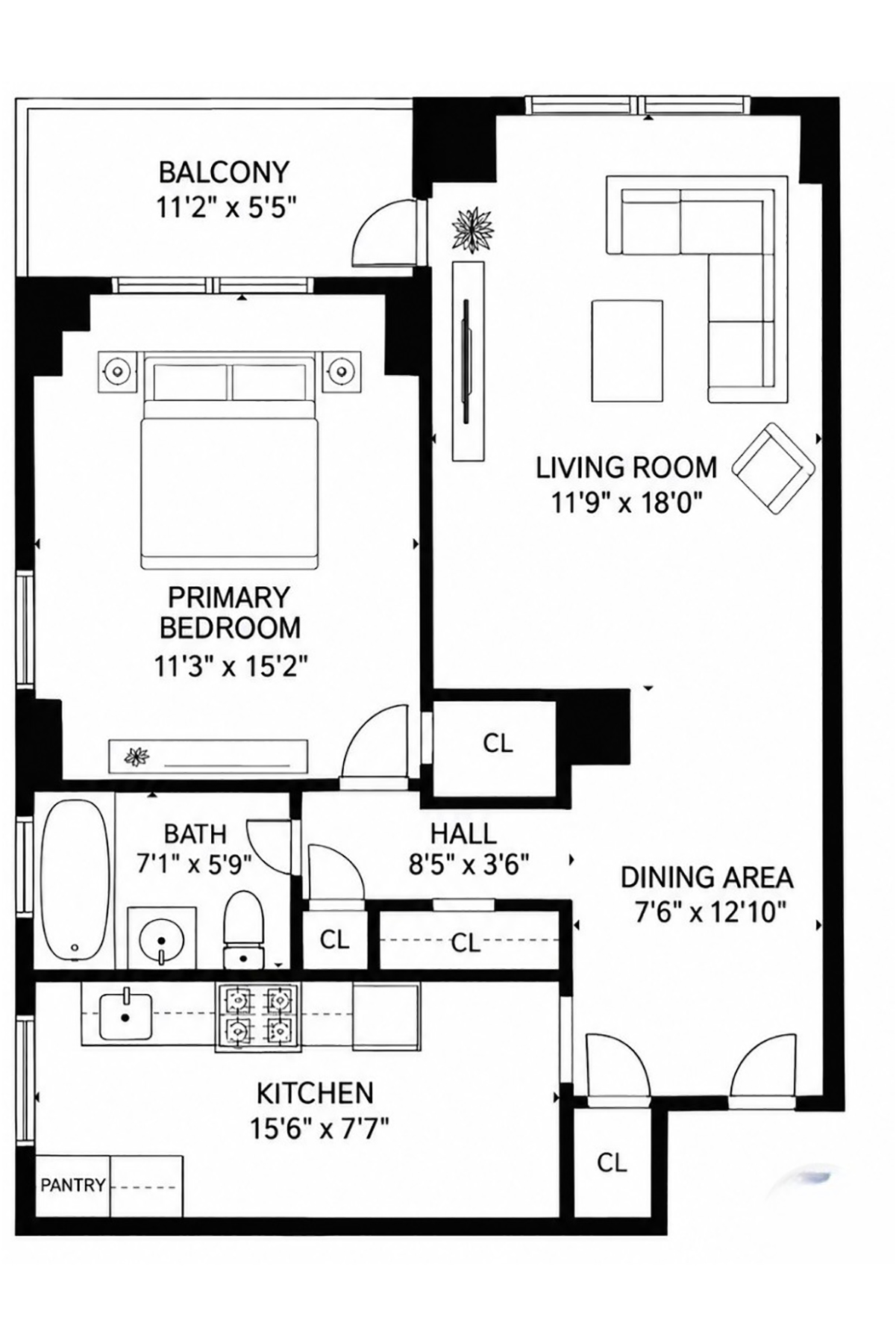  1 Bedroom w/ Balcony and Downtown Views - 物件實景