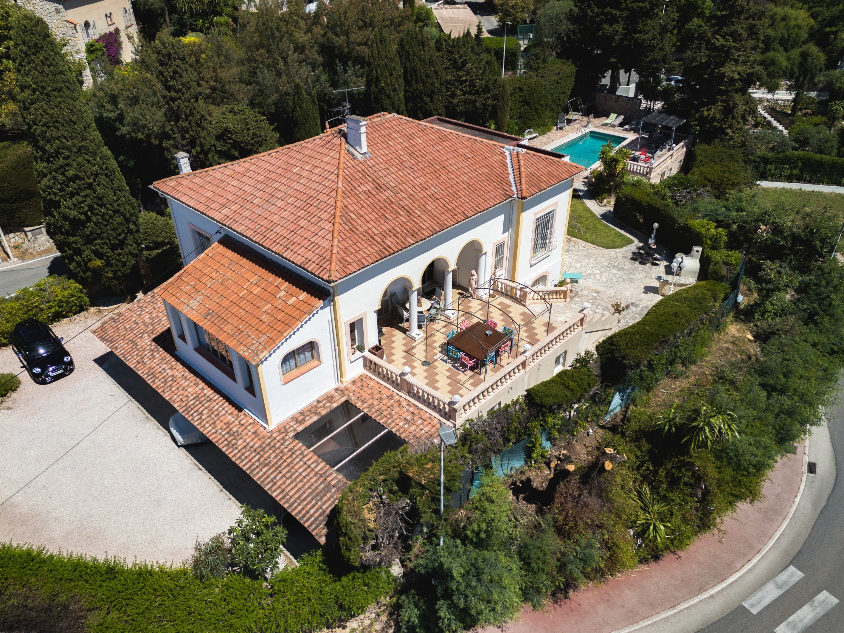  Cannes Croix des Gardes sea view villa with pool and flat landscaped grounds - 物件實景