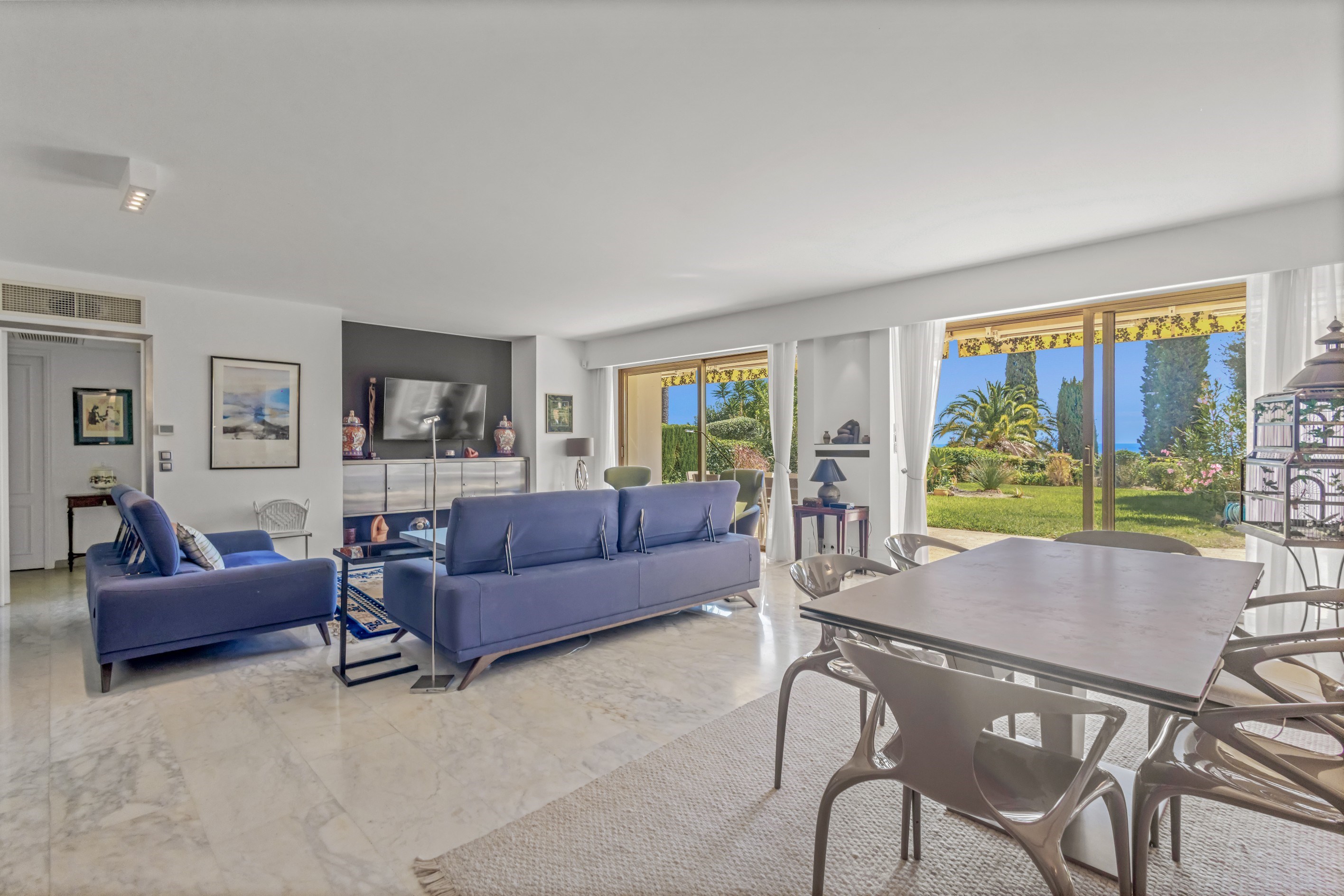  Cannes Croix des Gardes, luxury garden apartment for sale, sea views, private g… - 物件實景