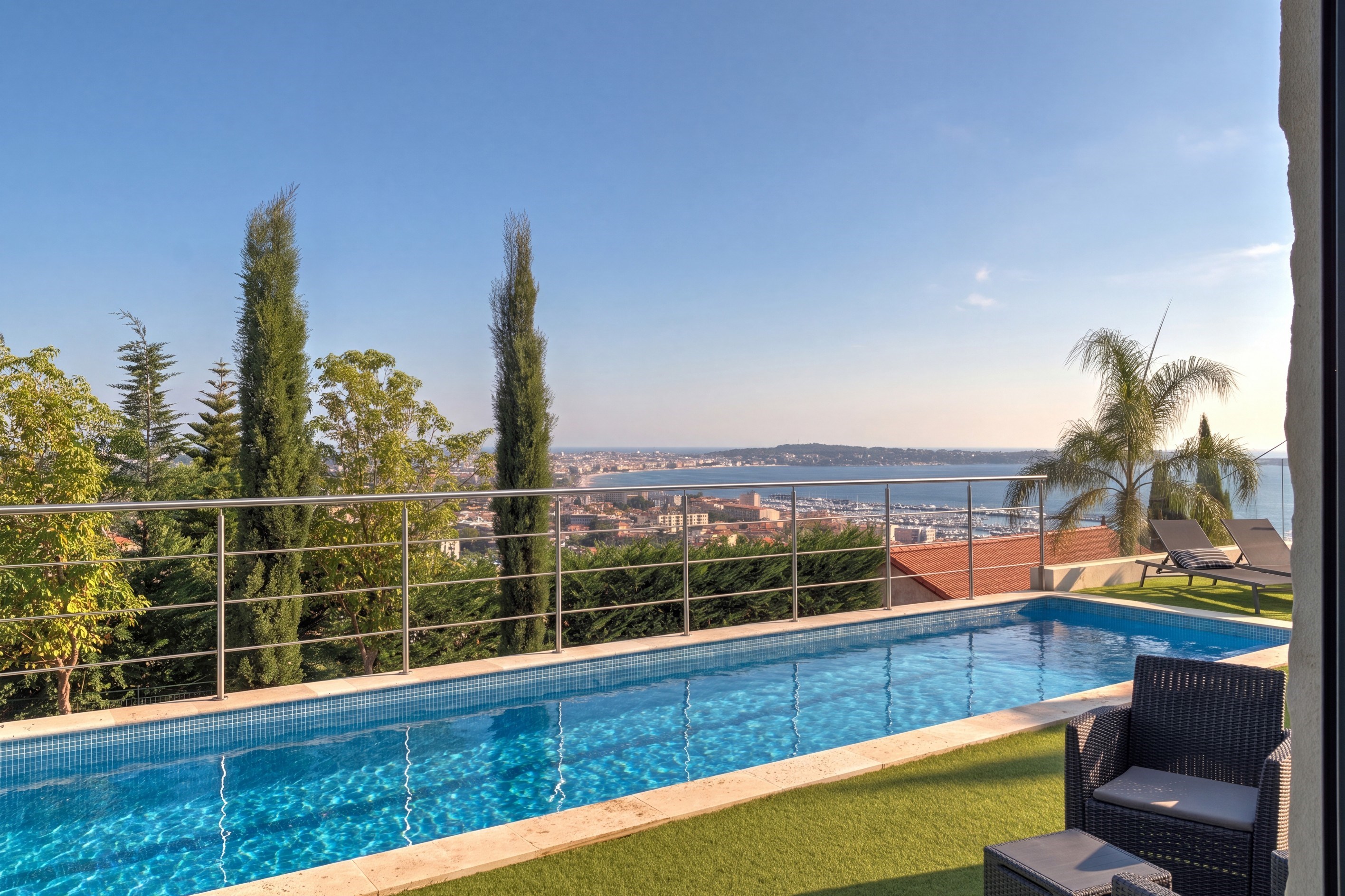  Renovated contemporary villa with panoramic sea views to Cap d