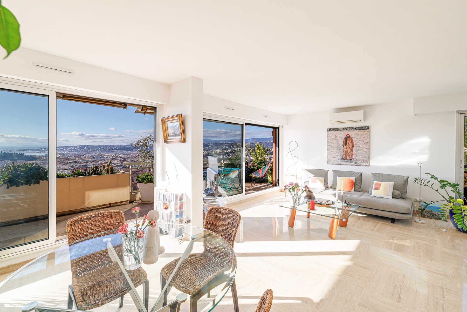  Top-floor 3-bedroom apartment with sea view and terrace, Mont-Alban, Nice - 物件實景