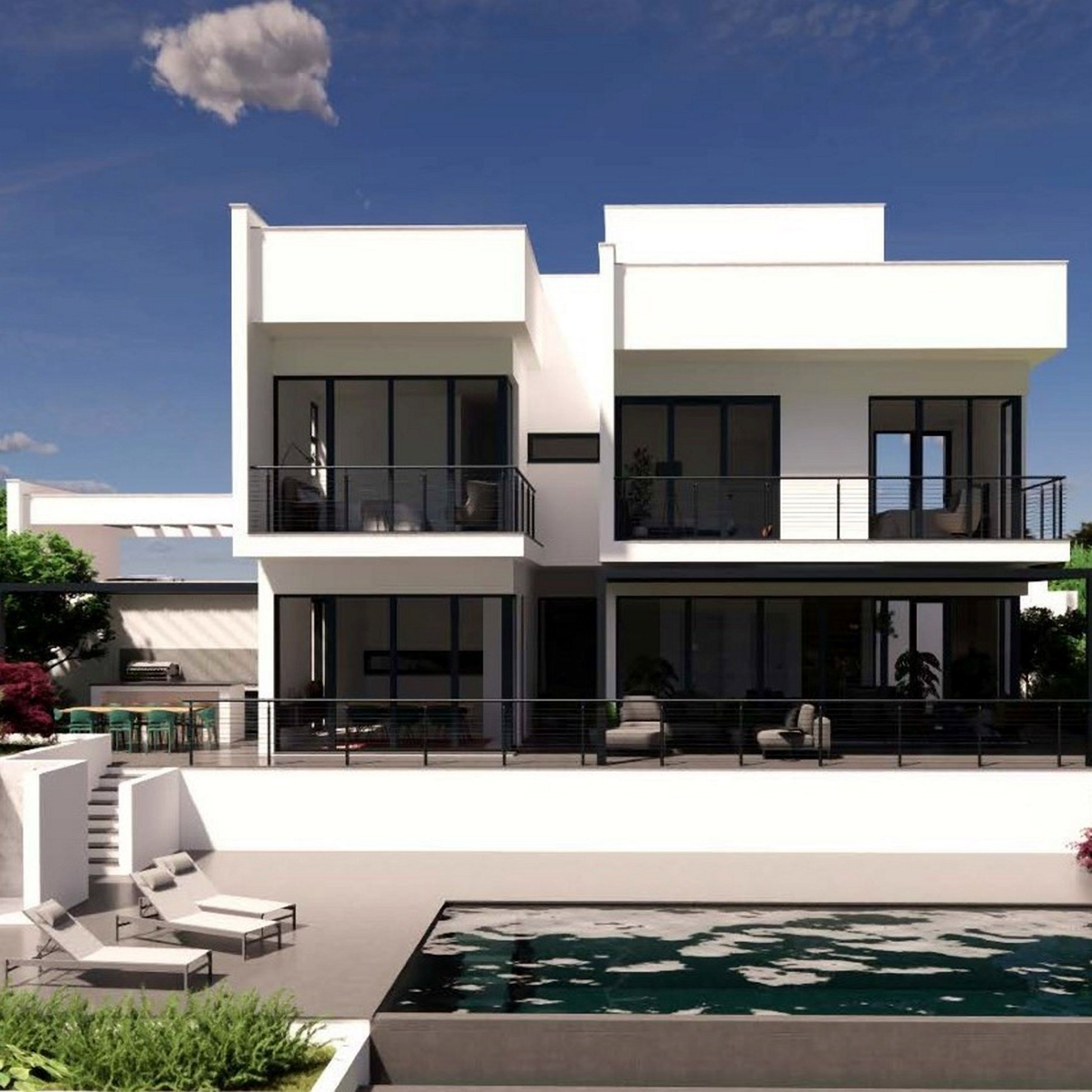  Hillside Three Bedroom Villa with Sea Views and Private Pool in Peyia, Pafos - 物件實景