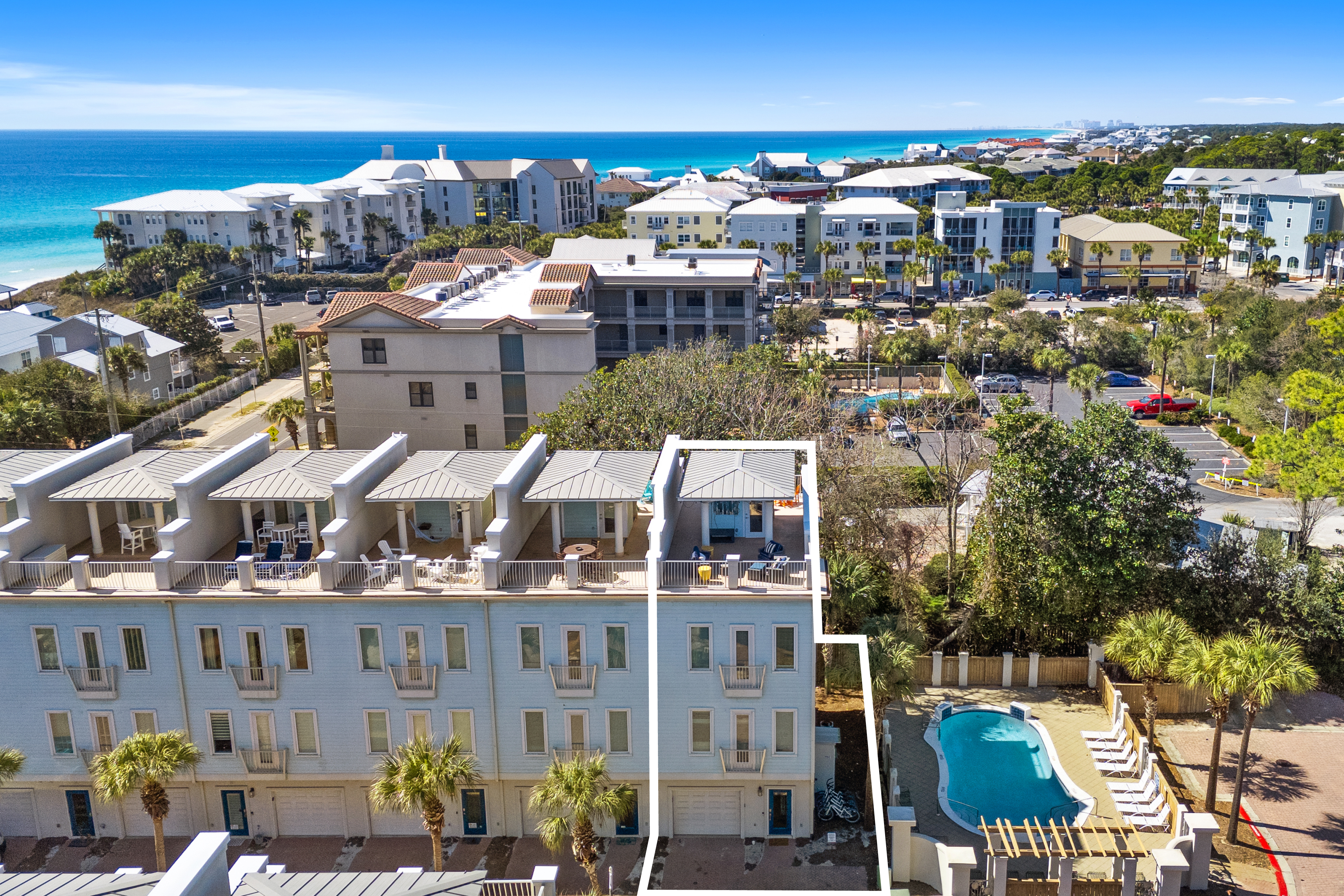  Remodeled End-Unit Townhome With gulf Views And Rooftop Retreat - 物件實景